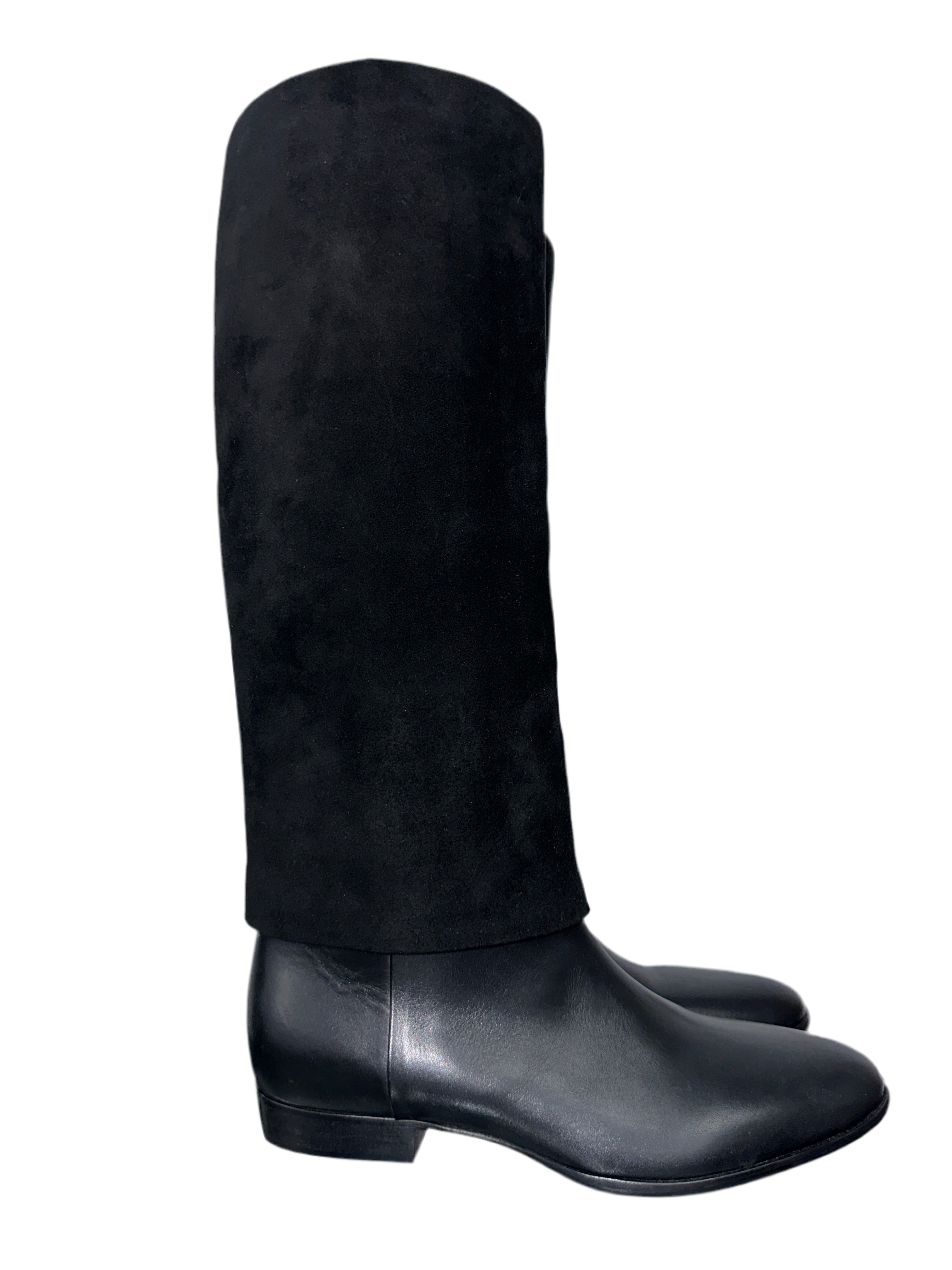 Dior leather boots with suede shaft - size 36.5