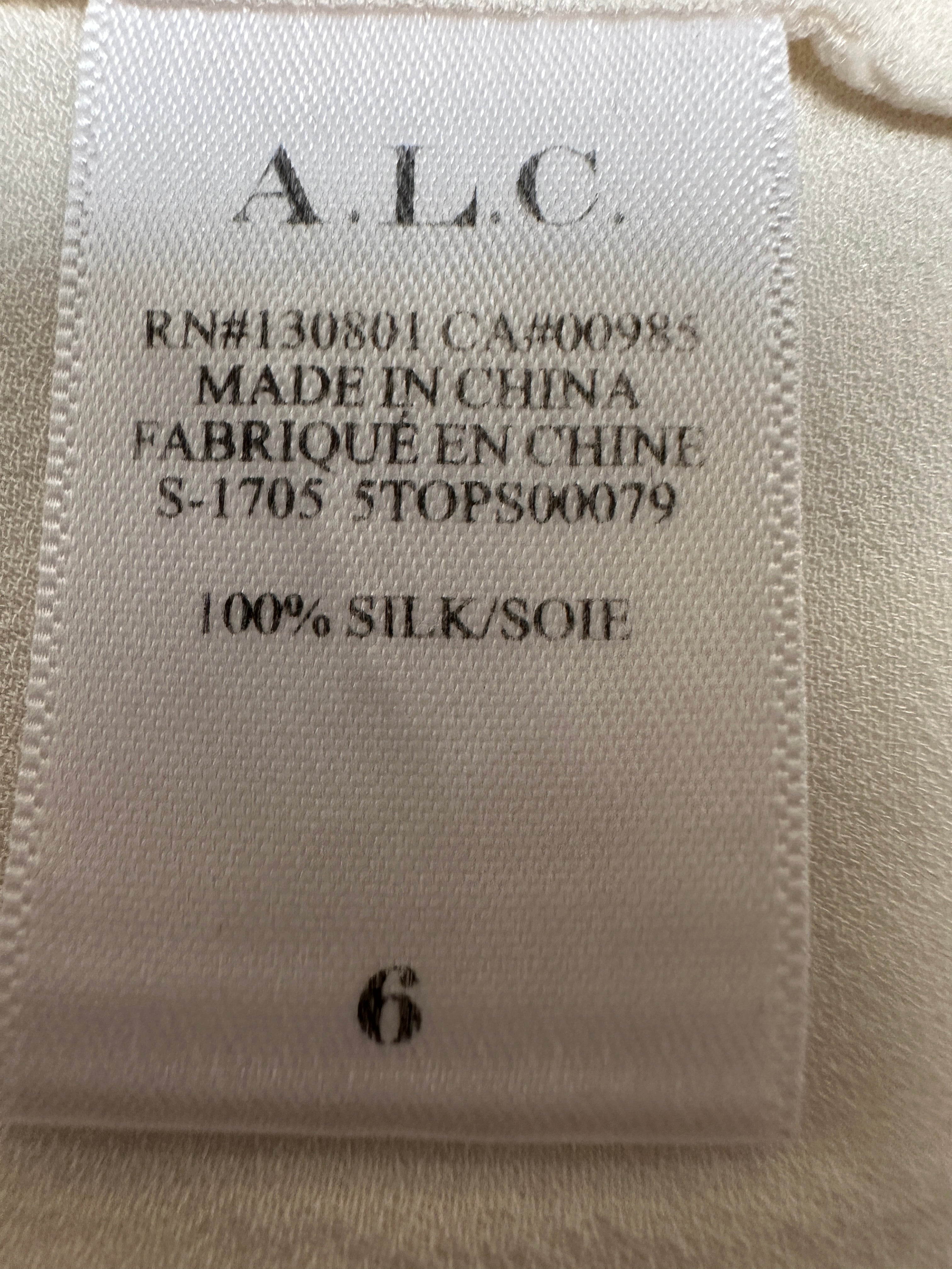 A.L.C white floral blouse - size 36