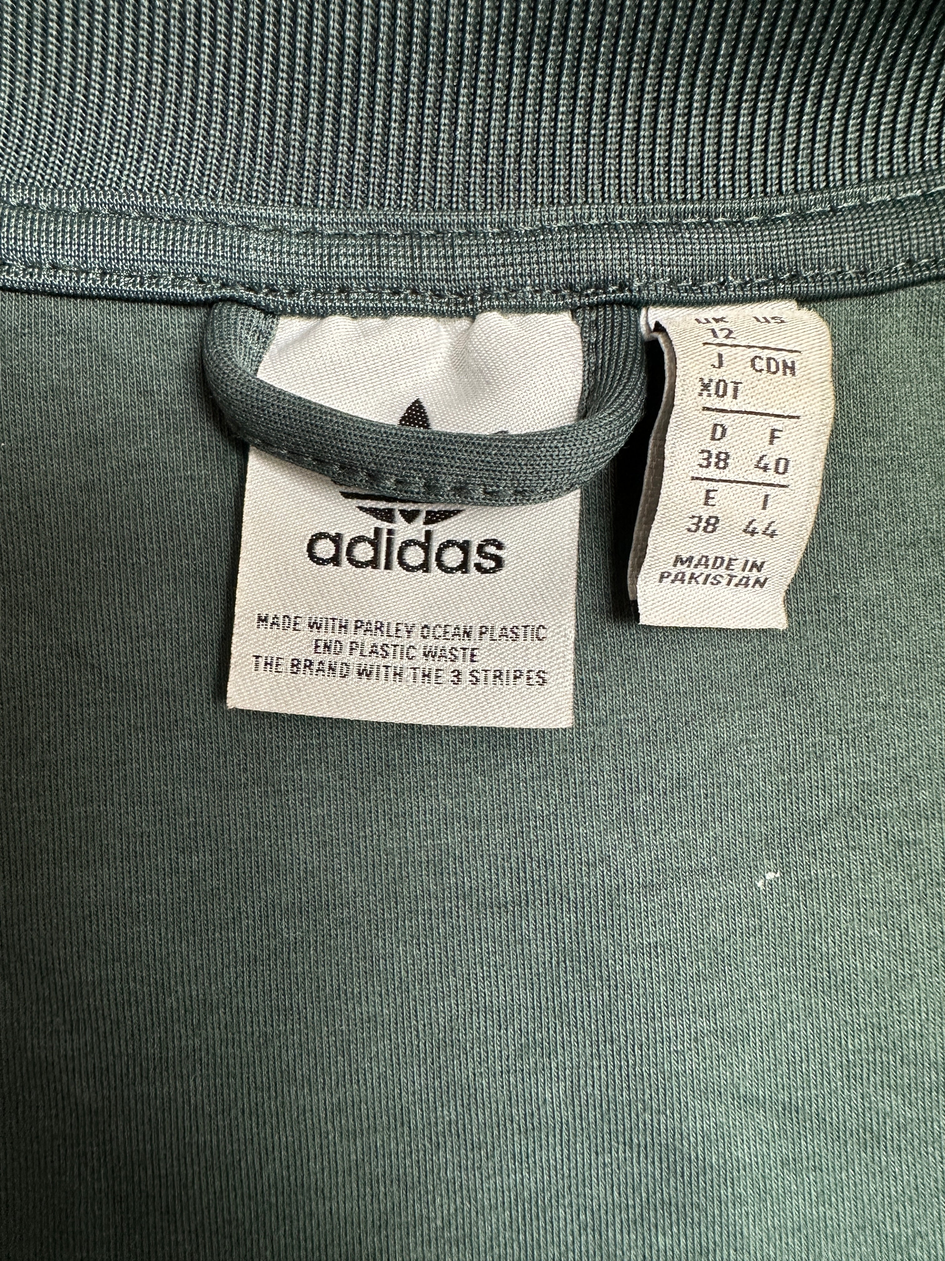 Adidas dark green classic track jacket - size 40