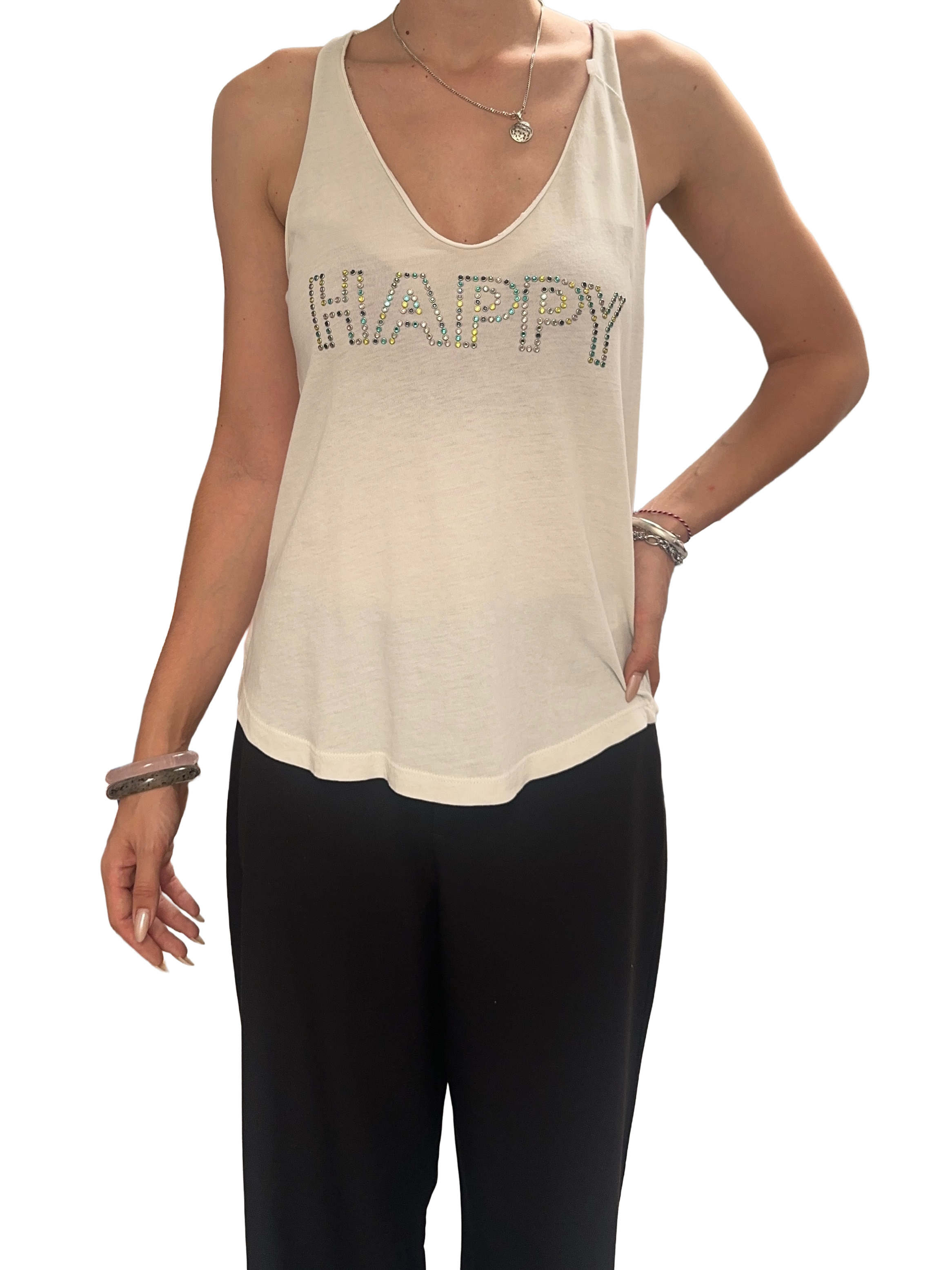 Zadig & Voltaire white "happy" tank top - size 36