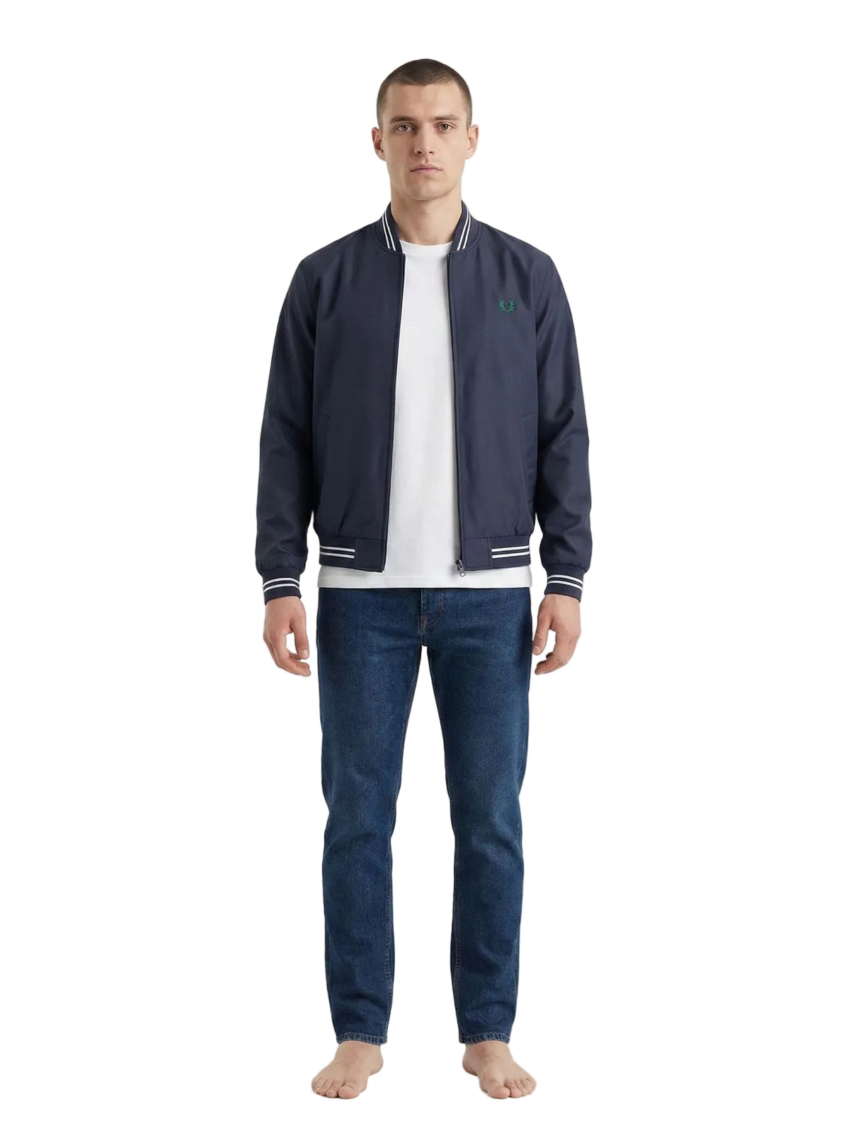 Fred Perry black lightweight bomber jacket - size S