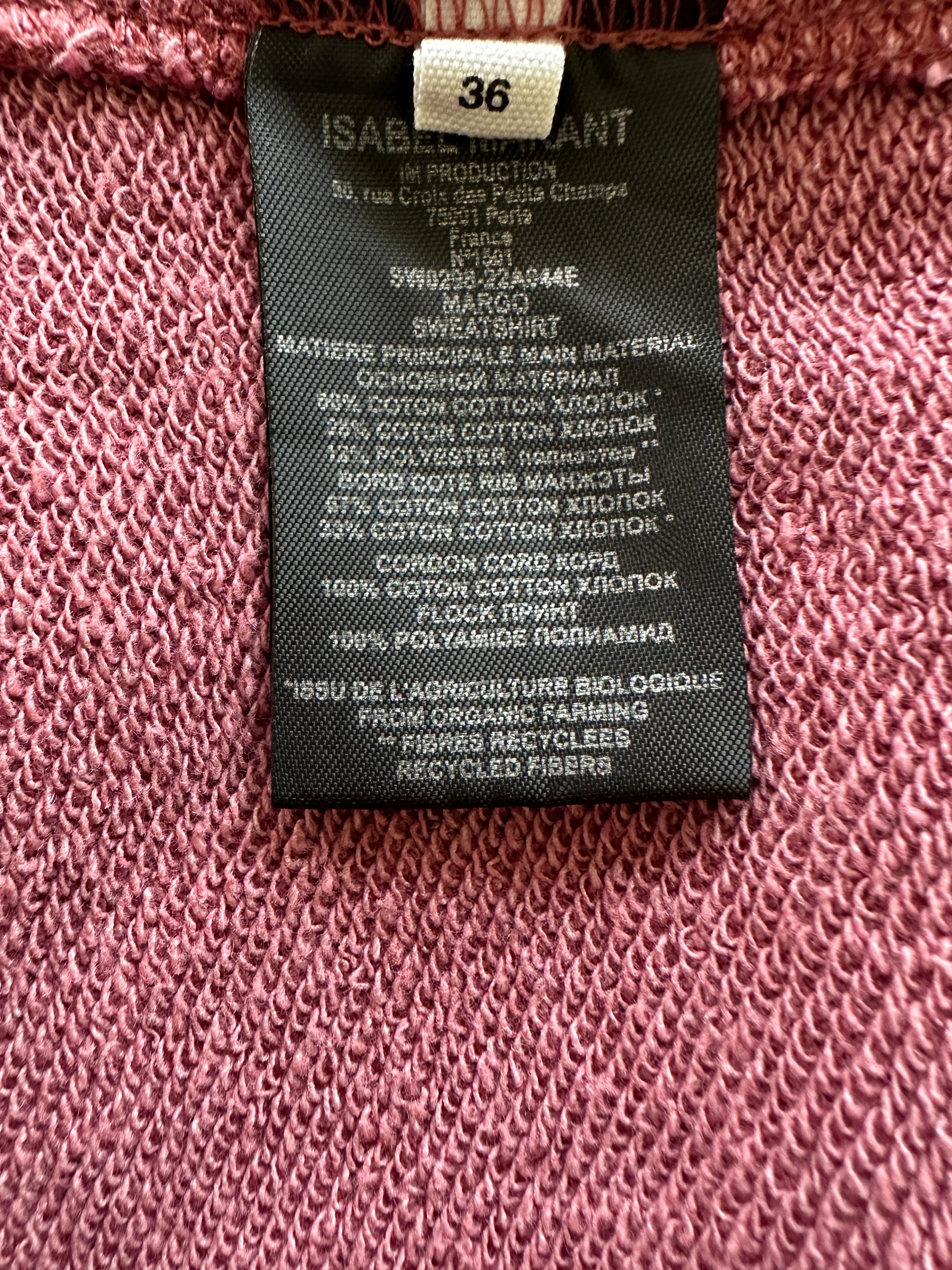 Isabel Marant margo sweatshirt - size 36