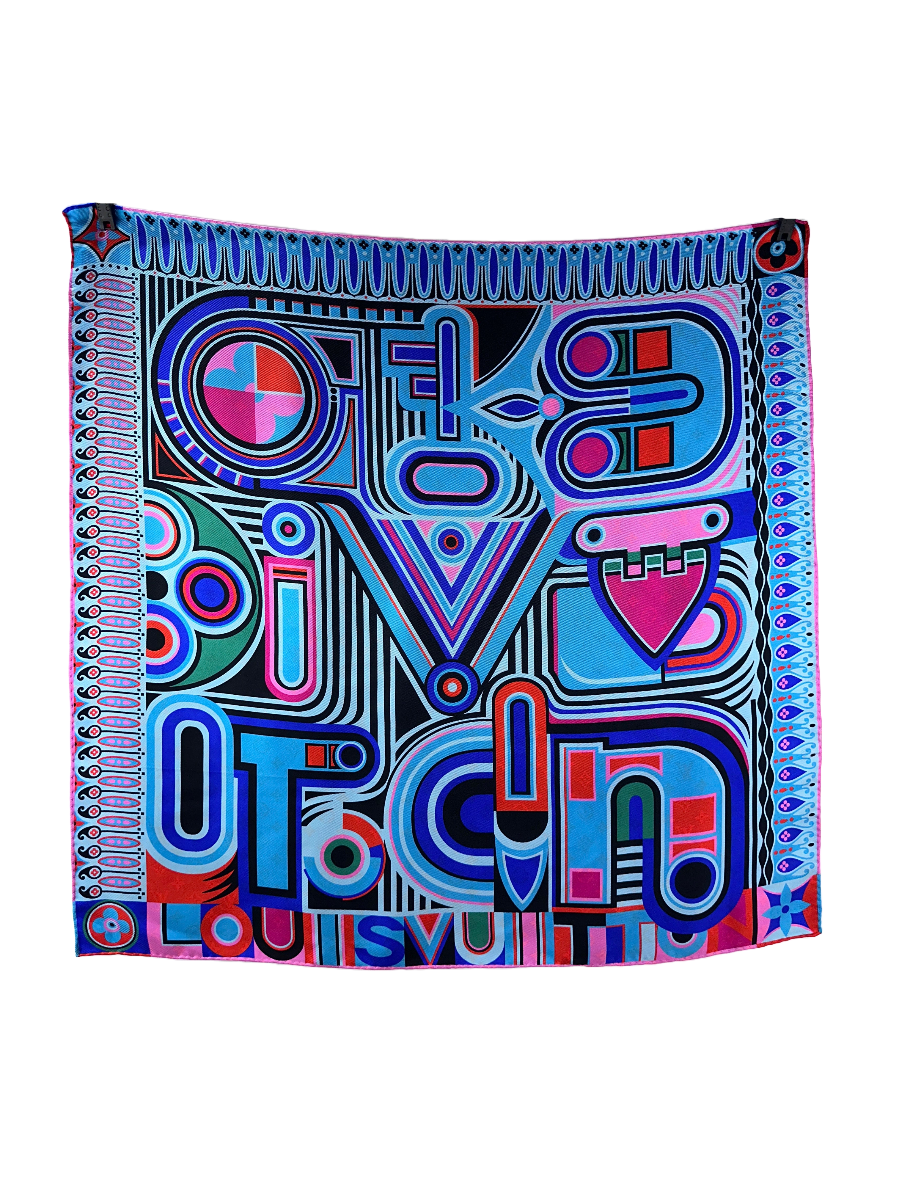 Louis Vuitton blue square (red monogram interior)