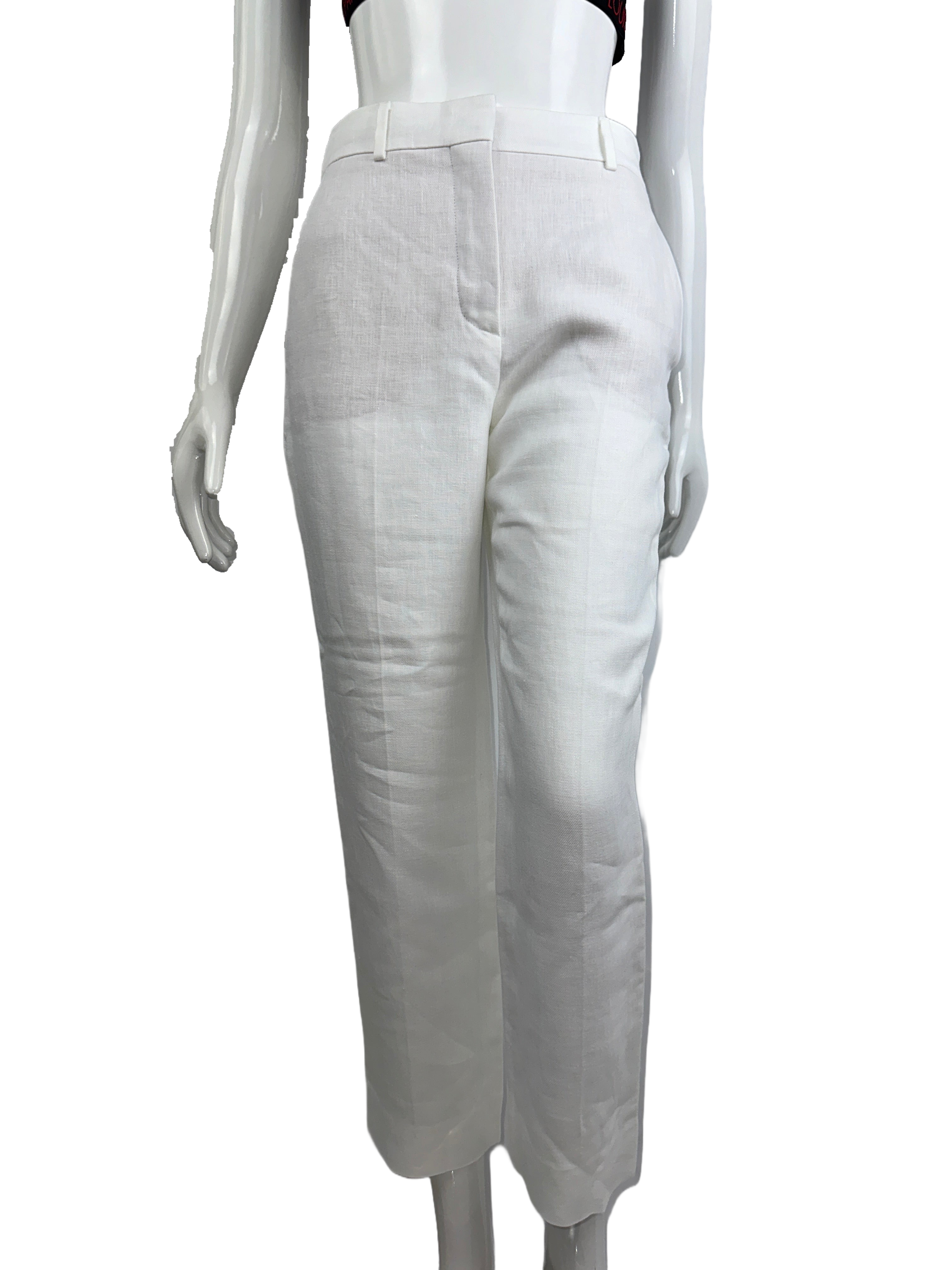 Loro Piana white straight-leg pants - size 38