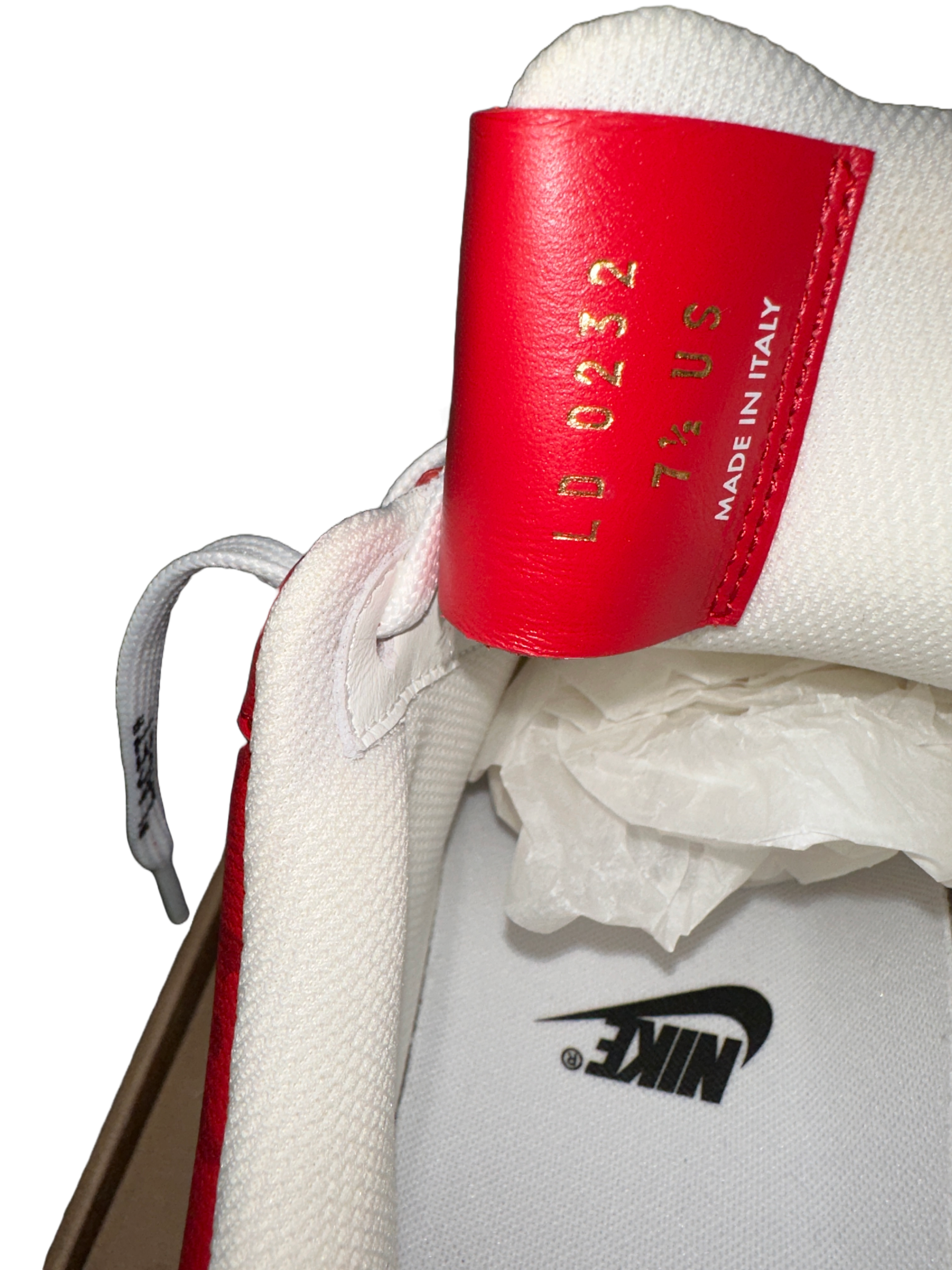 Louis Vuitton X Nike Air Force 1 Comet Red - size 40.5