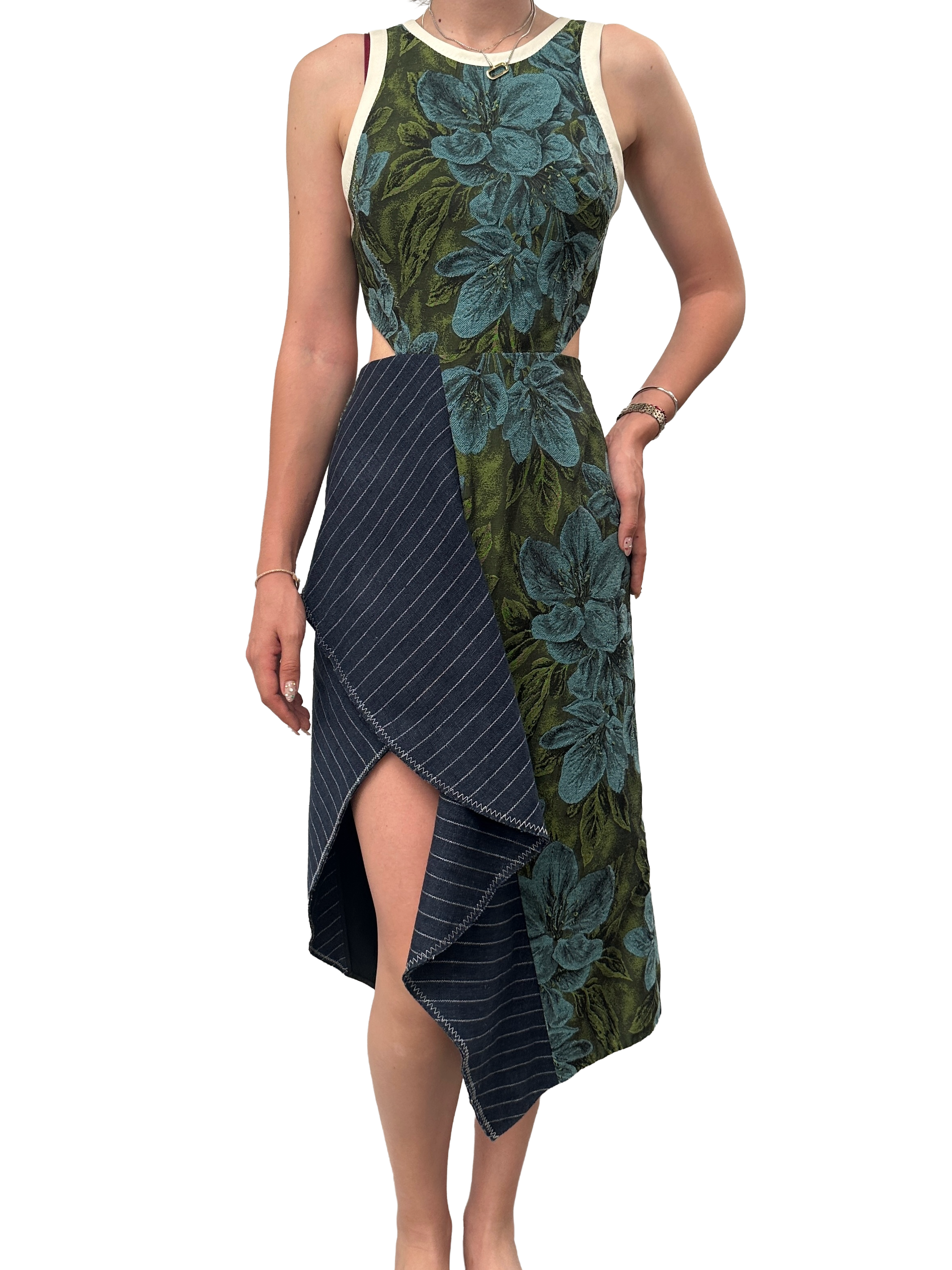 3-1 Phillip Lim dress with cascading skirt ruffle and side cutout - size 34