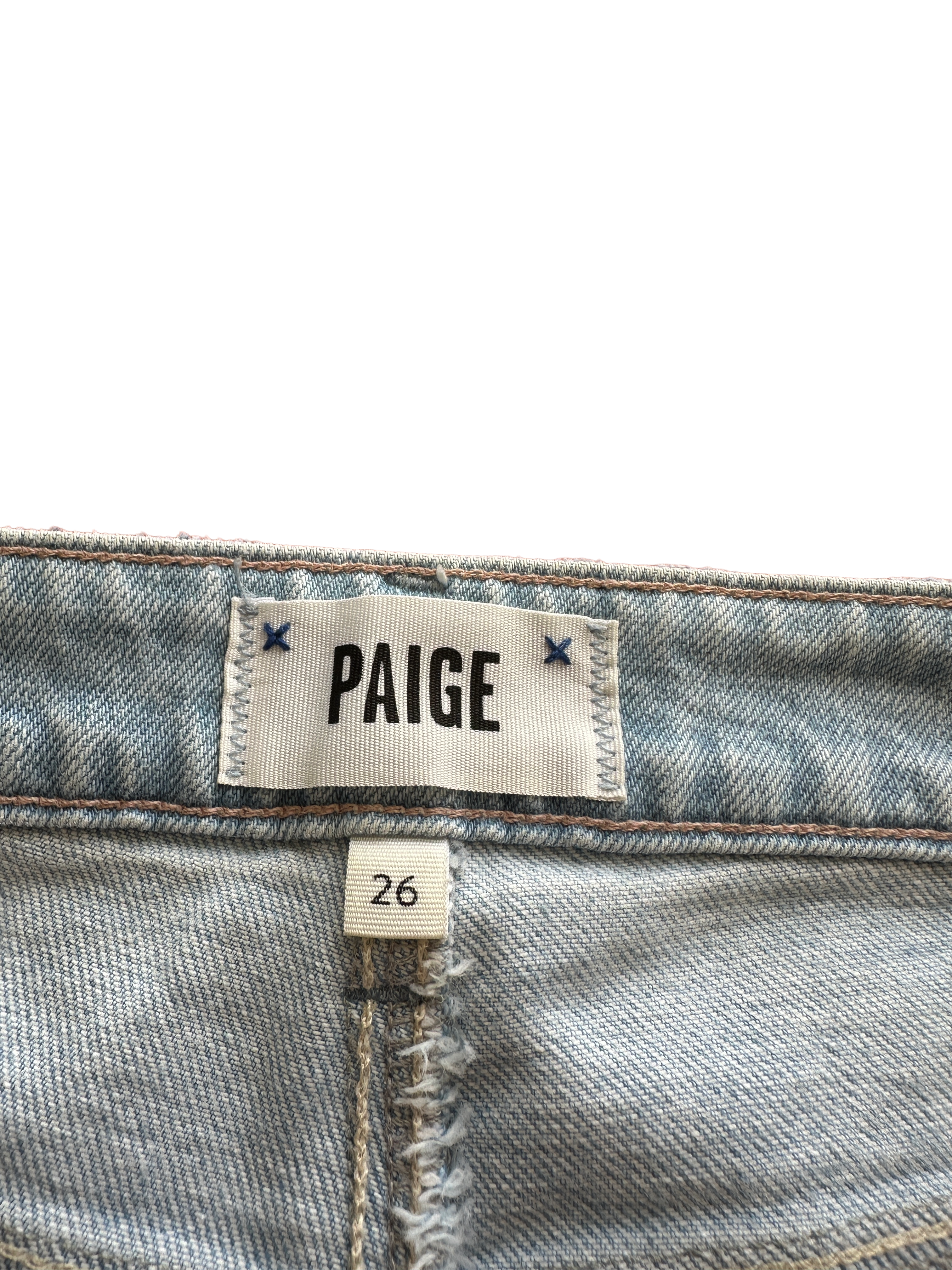 Paige Blue jean mid rise straight leg "Vintage" - size 26