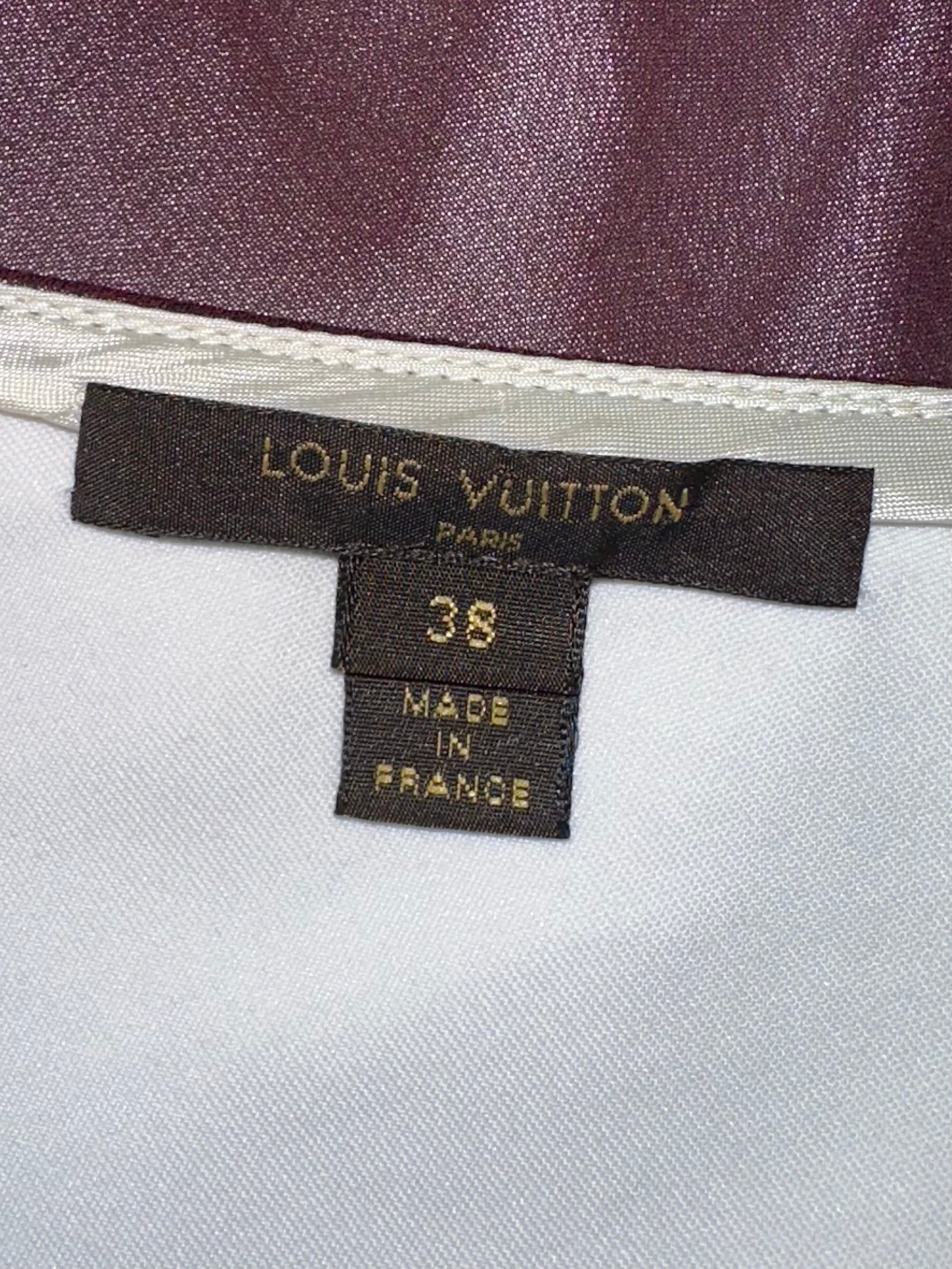 Louis Vuitton Purple chiffon flared skirt with cream lining - size 38