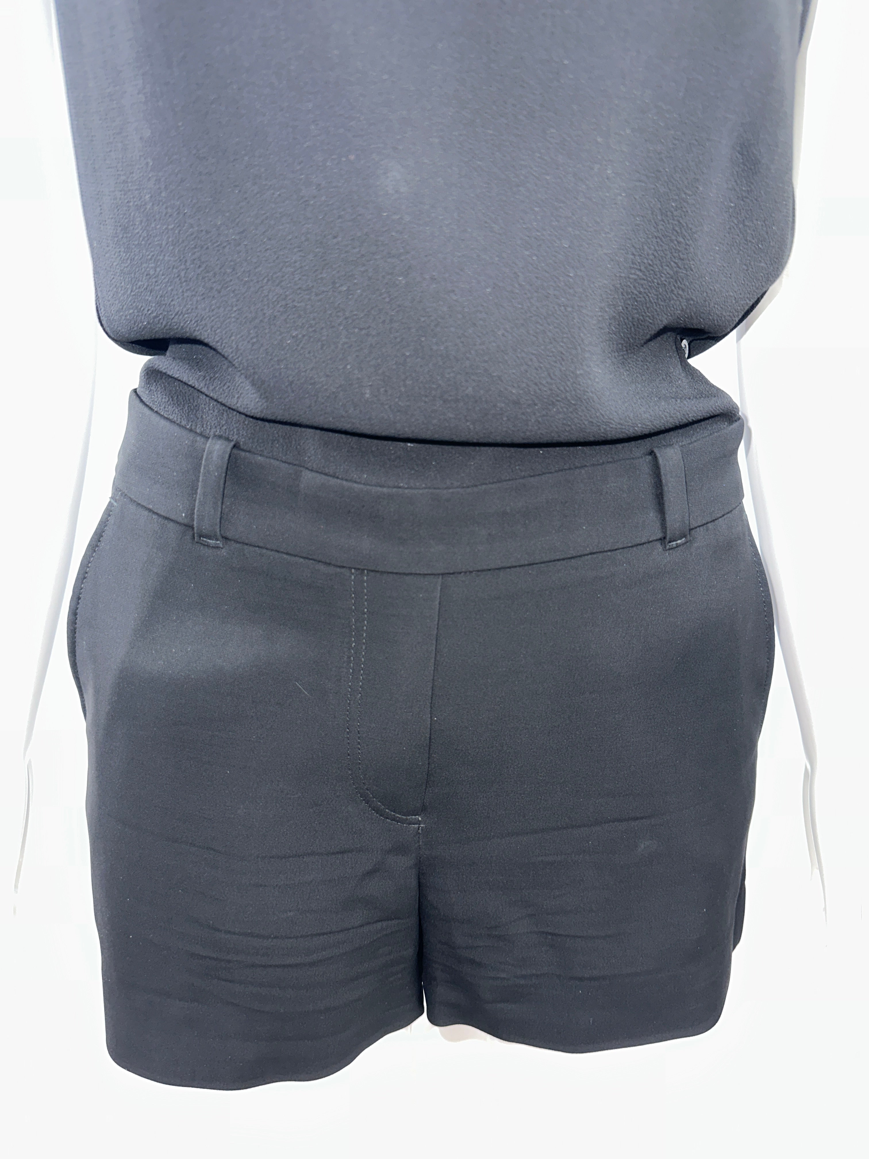 IKKS black short sleeveless jumpsuit with back opening - size 34