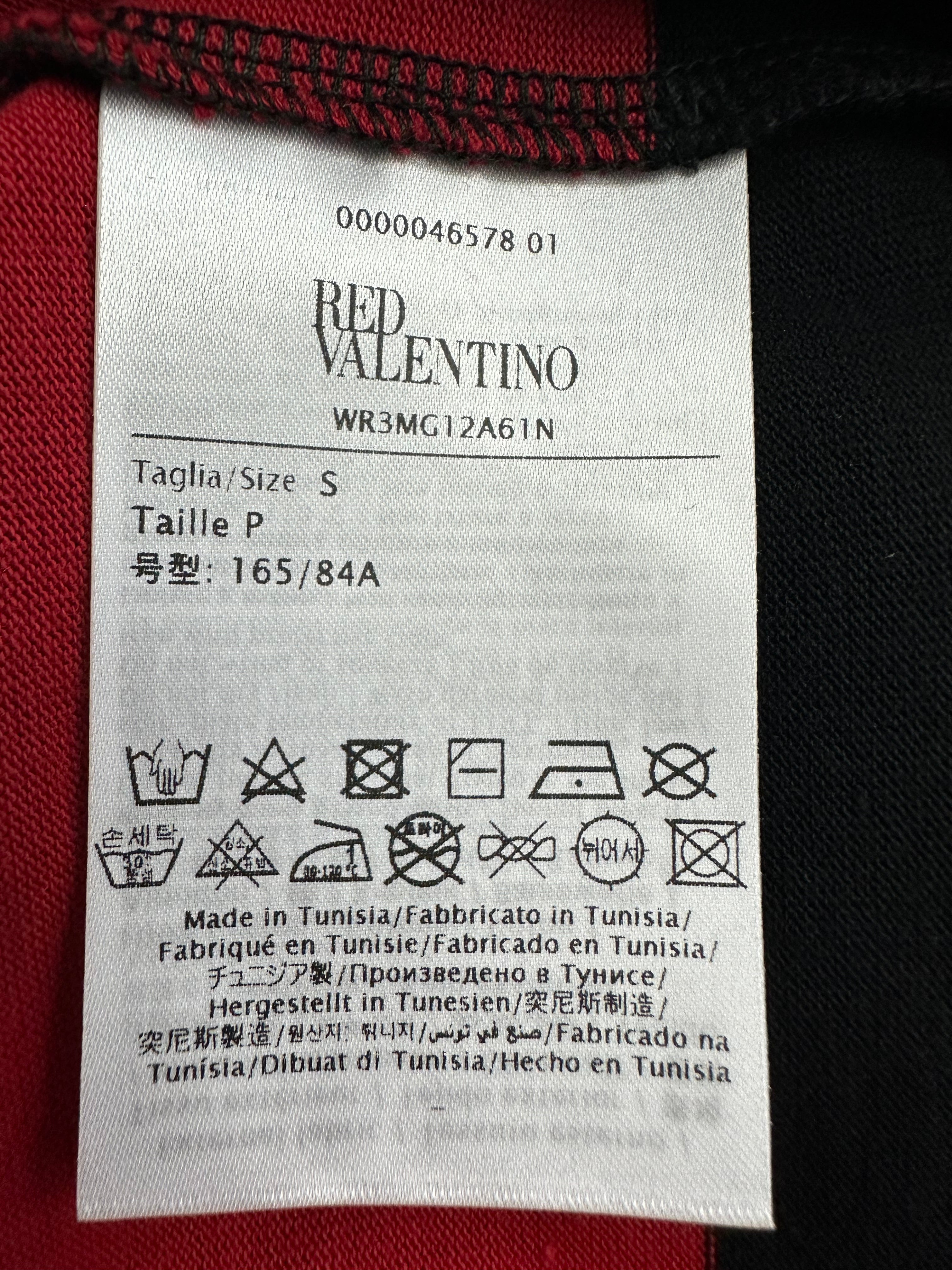 Red Valentino "RedValentino R" print striped T-shirt - size S