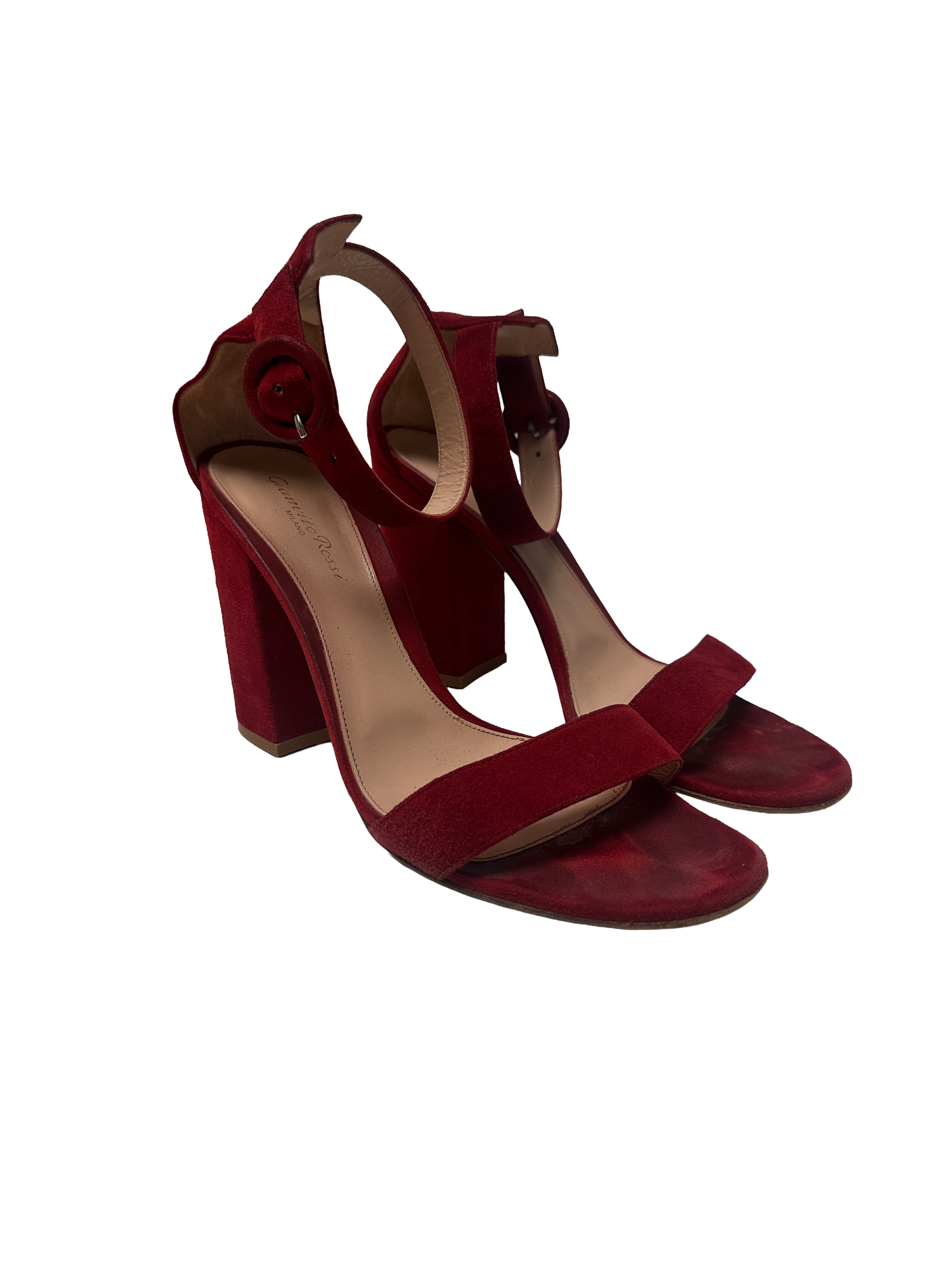 Gianvito Rossi suede block-heel sandals - size 40