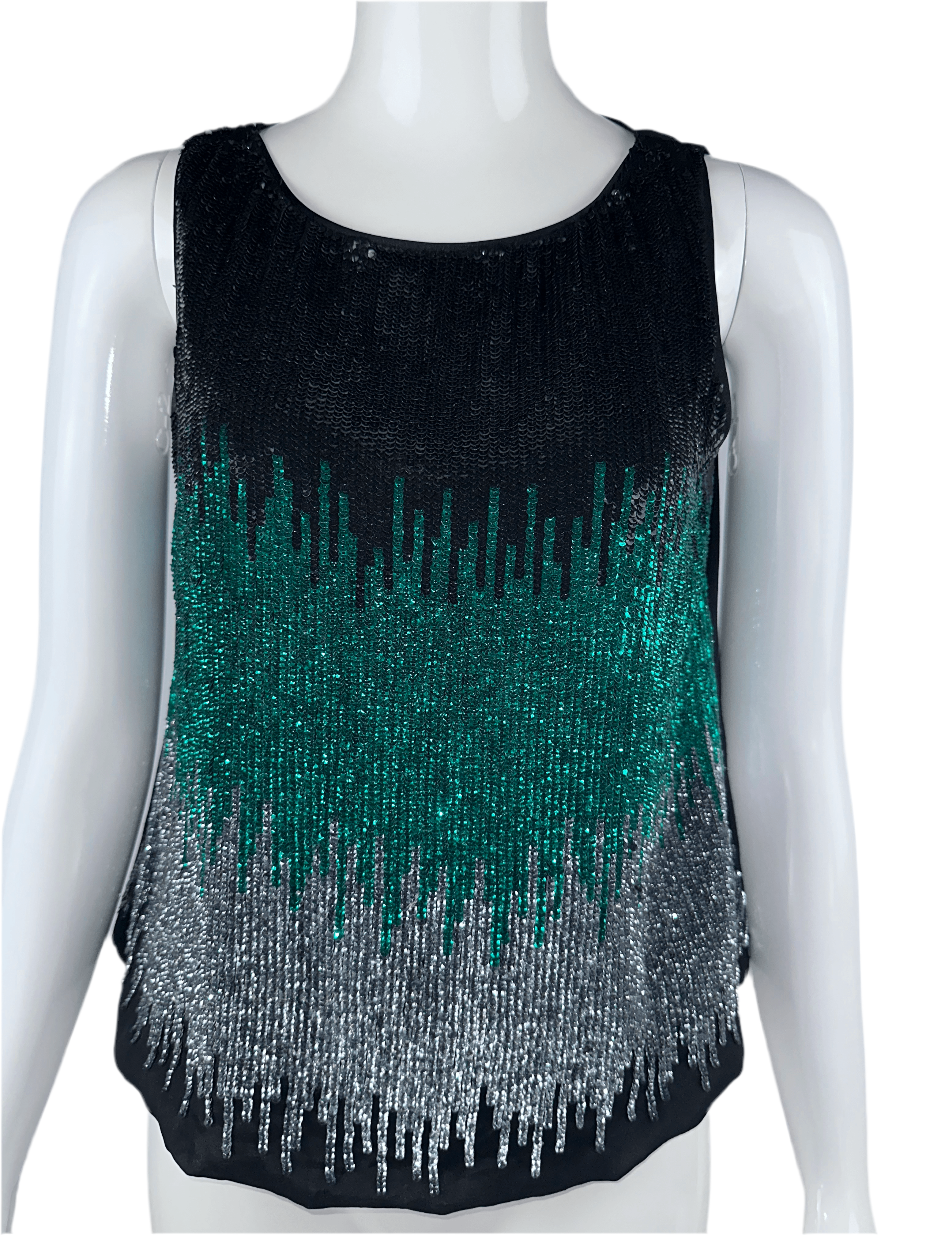 Emporio Armani sequined sleeveless top - size 38