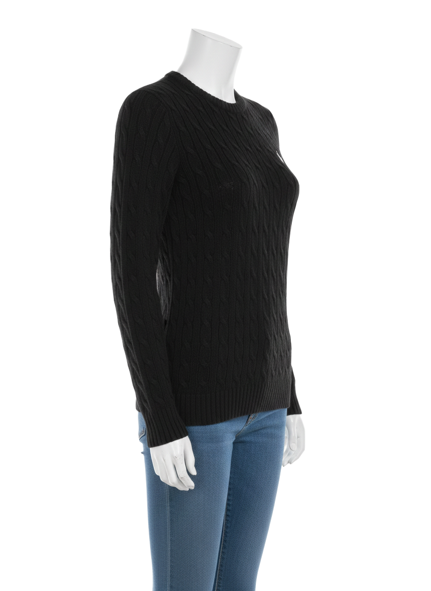 Ralph Lauren Sport black cable knit sweater - size M