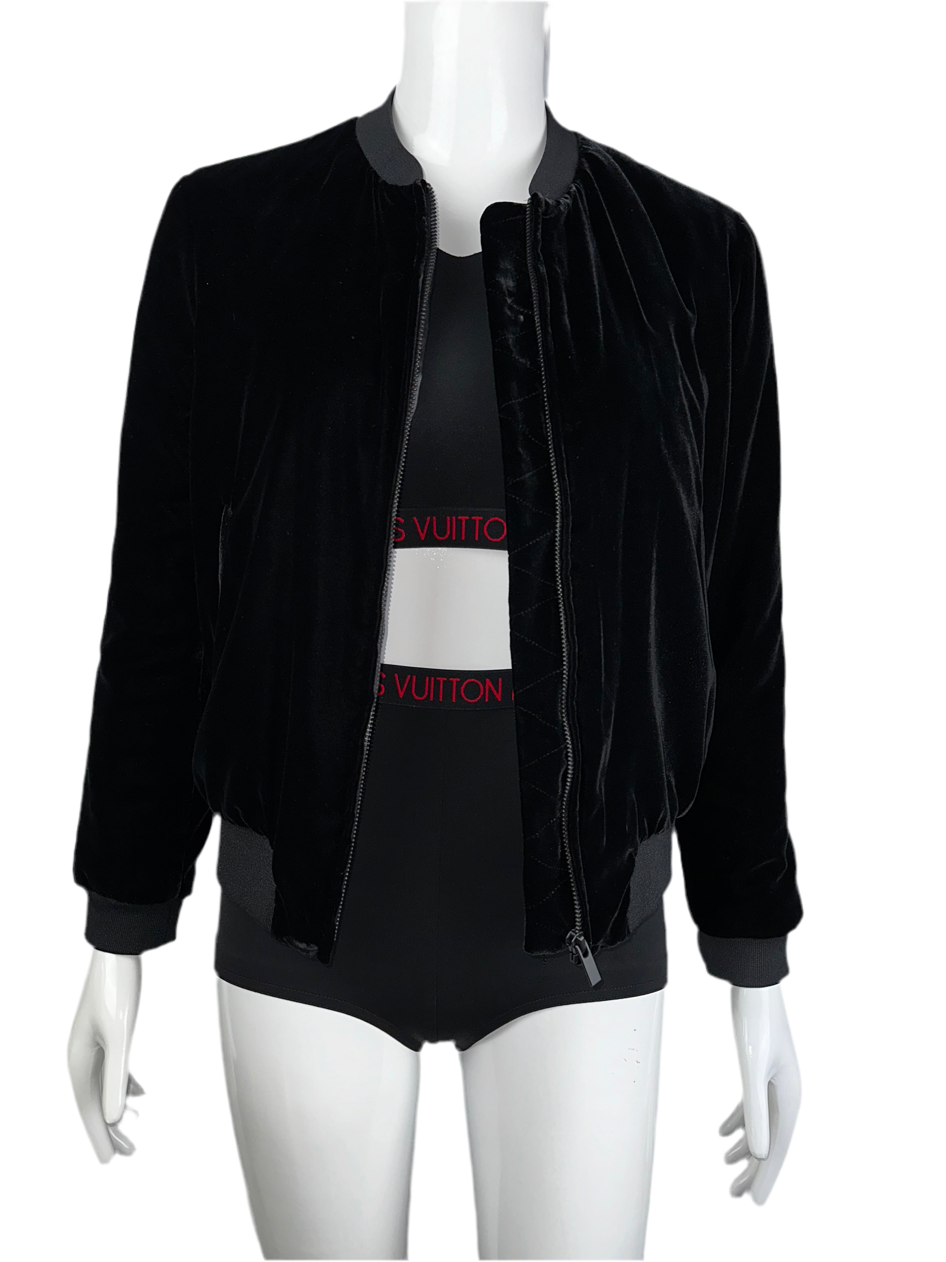 Comptoir des cotonniers imitation velvet bomber jacket - size 34