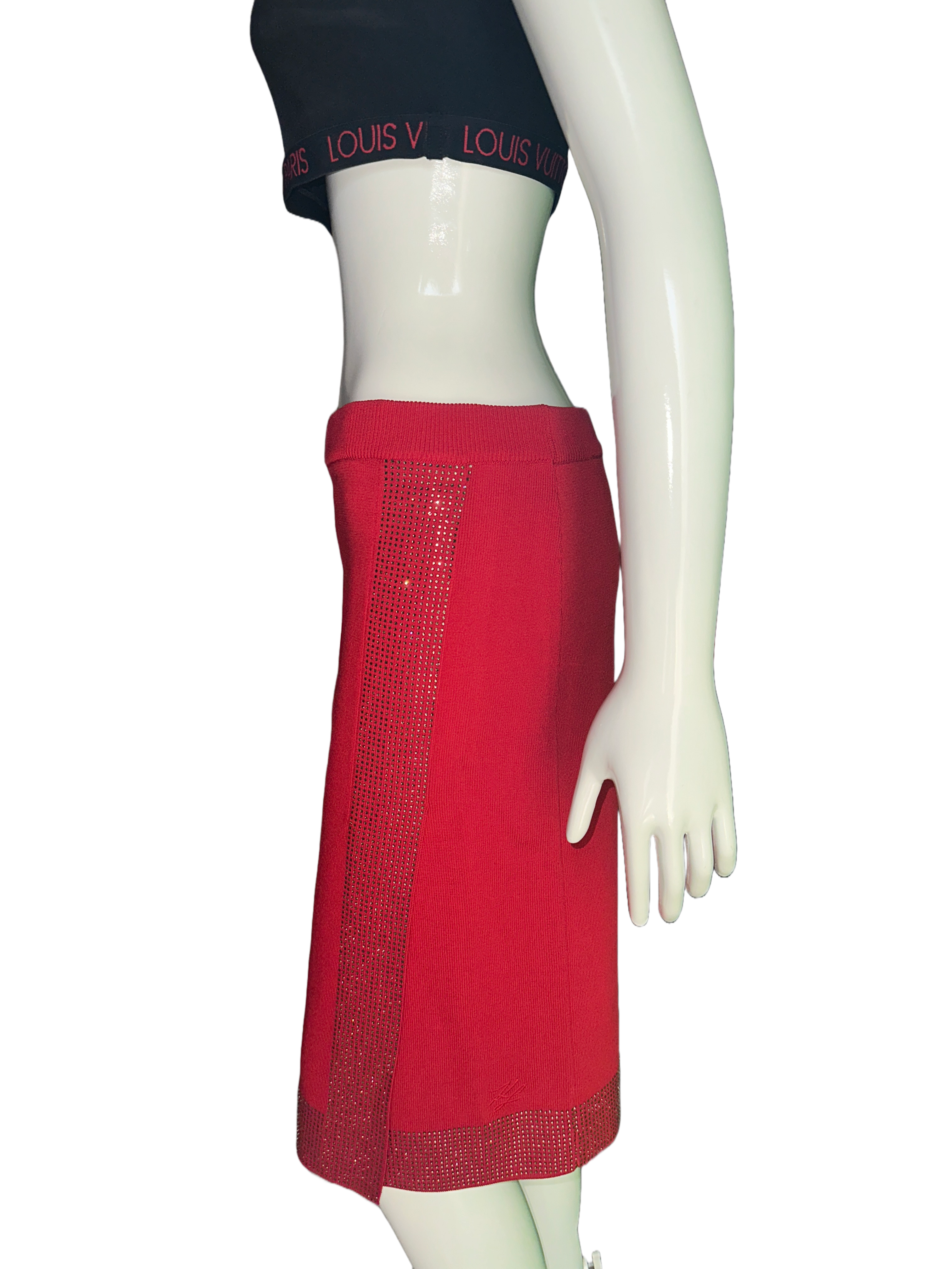 Karl Lagerfeld short red skirt with side slit - size 40