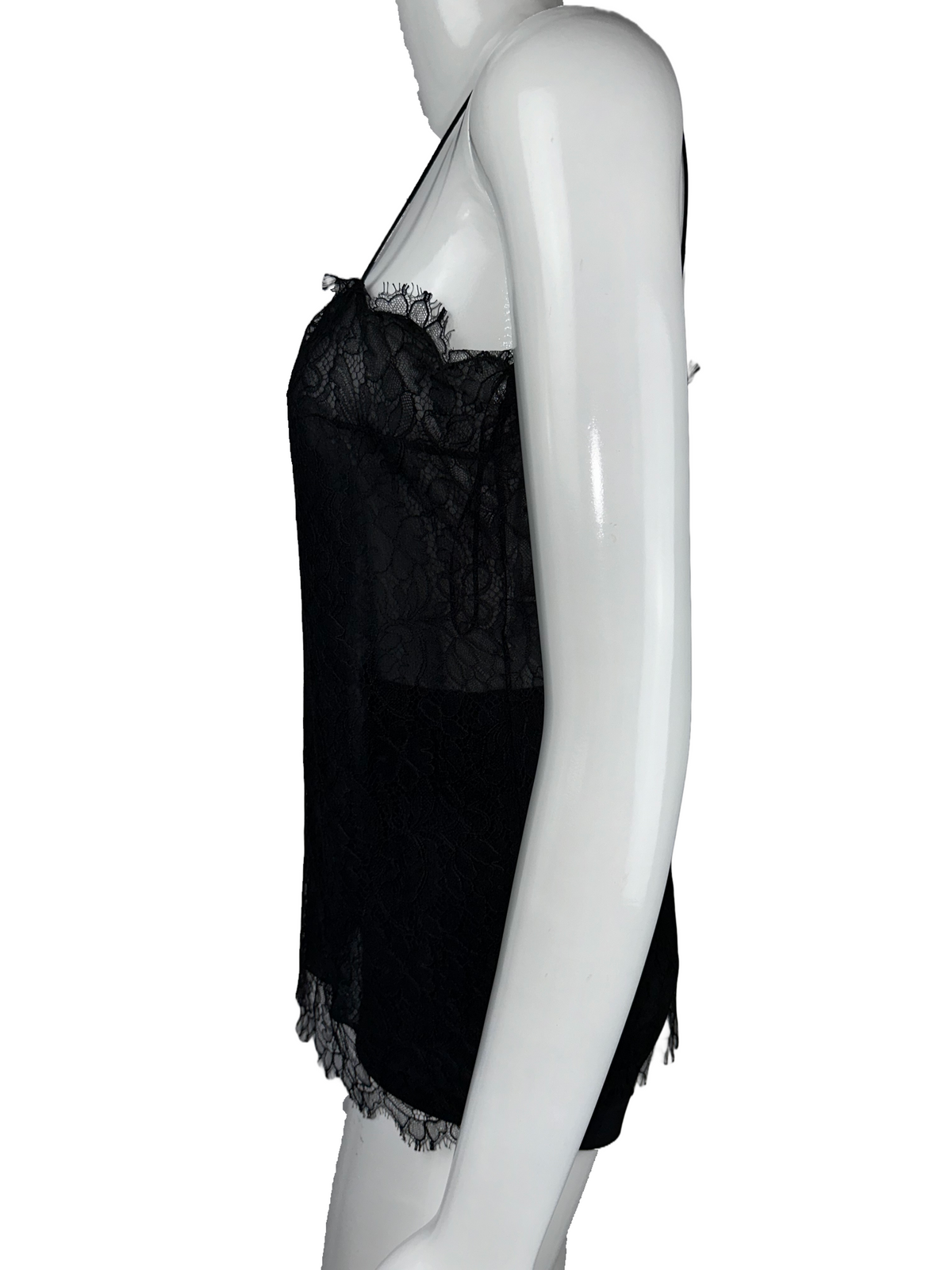 Chanel black lace tee shirt - size 34