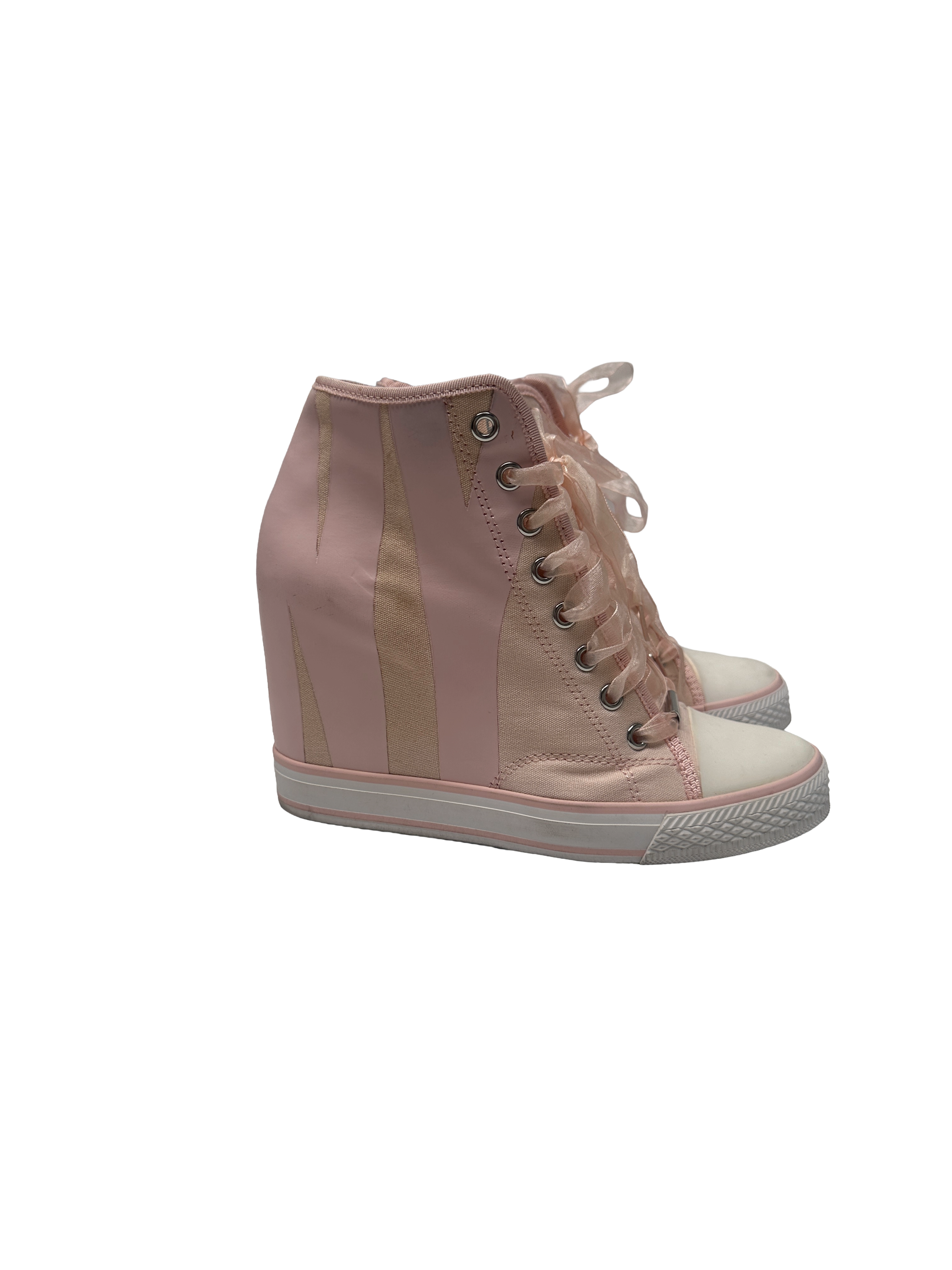 DKNY pink wedge sneakers - size 38.5