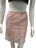 Chanel powder pink lace skirt - size 36
