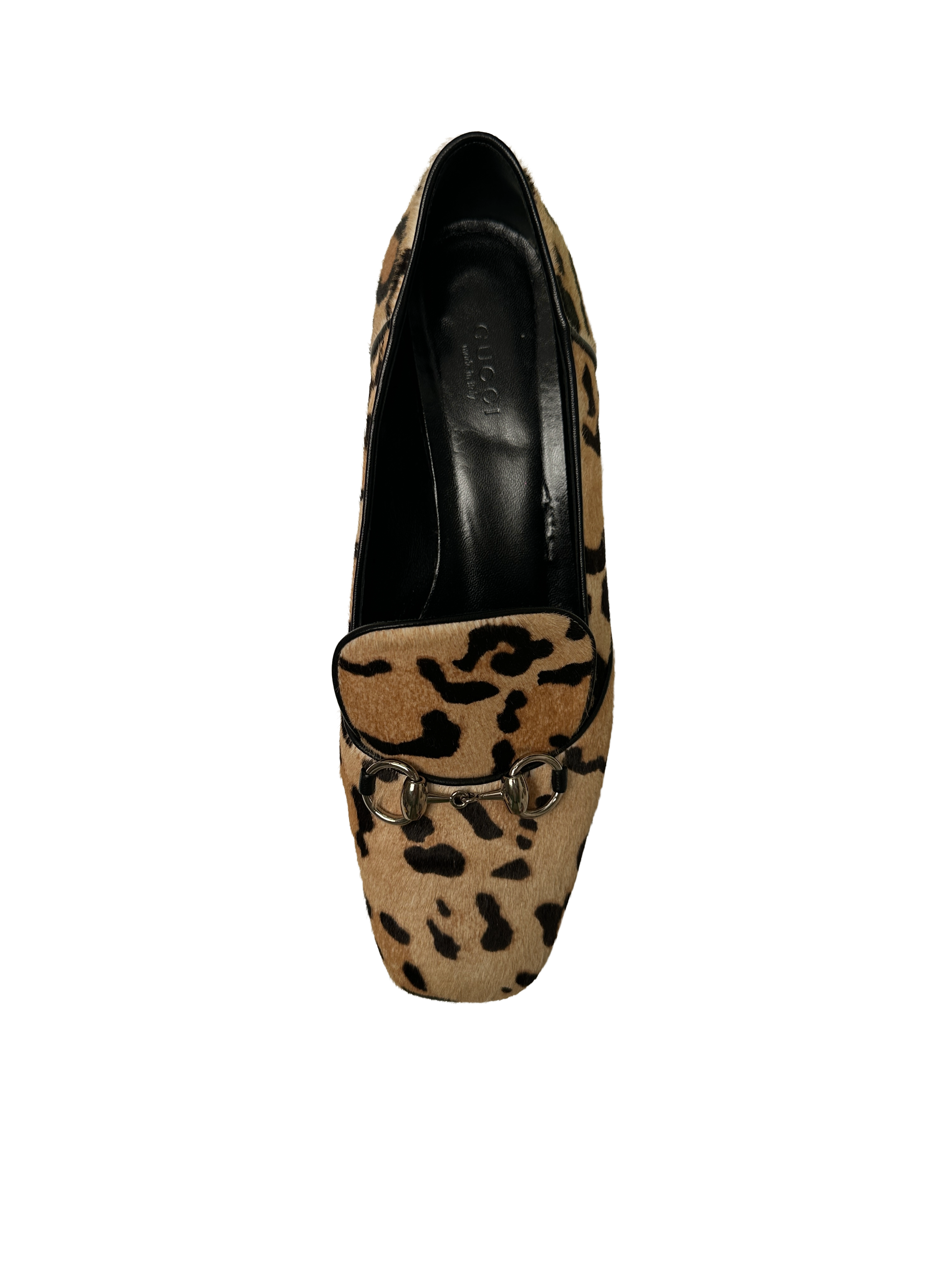 Gucci Horsebit leopard print loafer - size 39.5