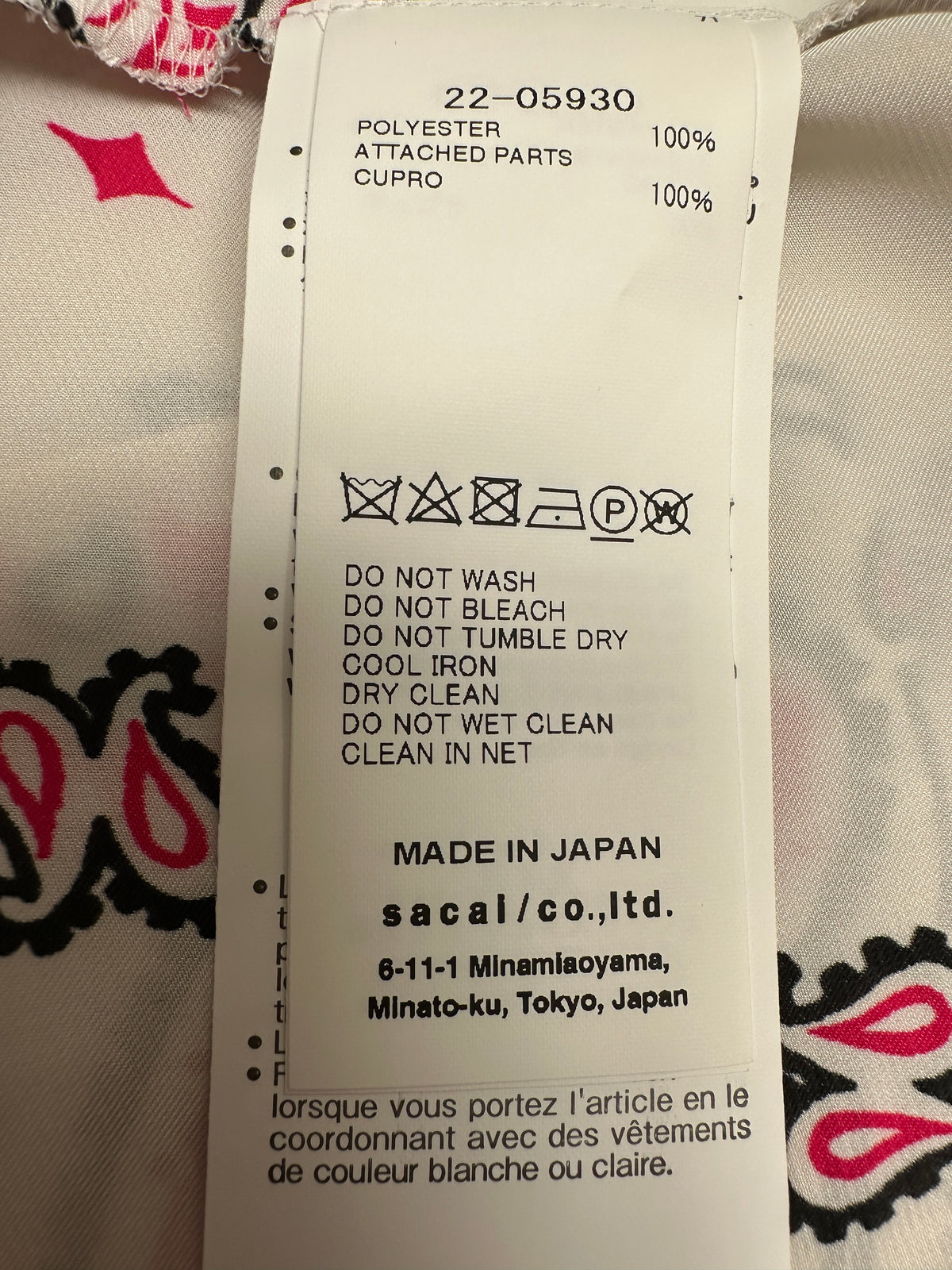 Sacai asymmetrical dress with bandana print - size 38