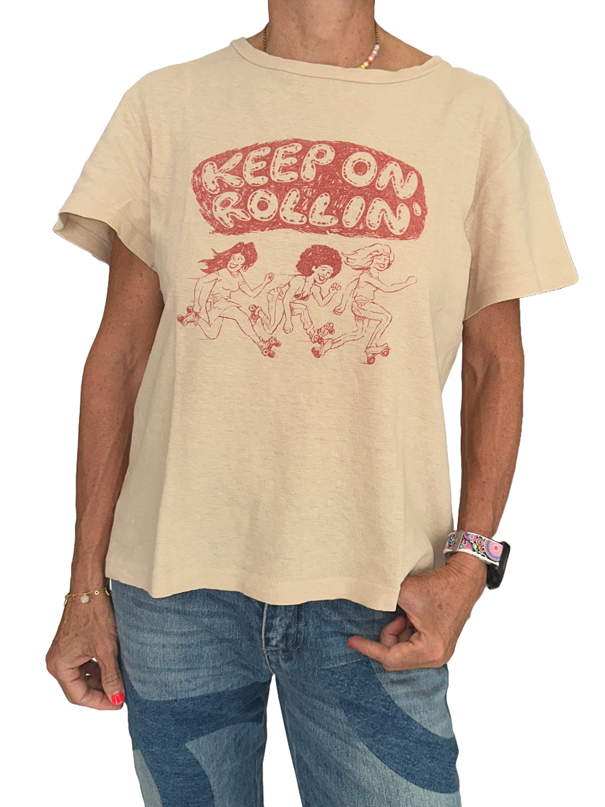 Re/Done “Keep on rollin” tee shirt - size 38