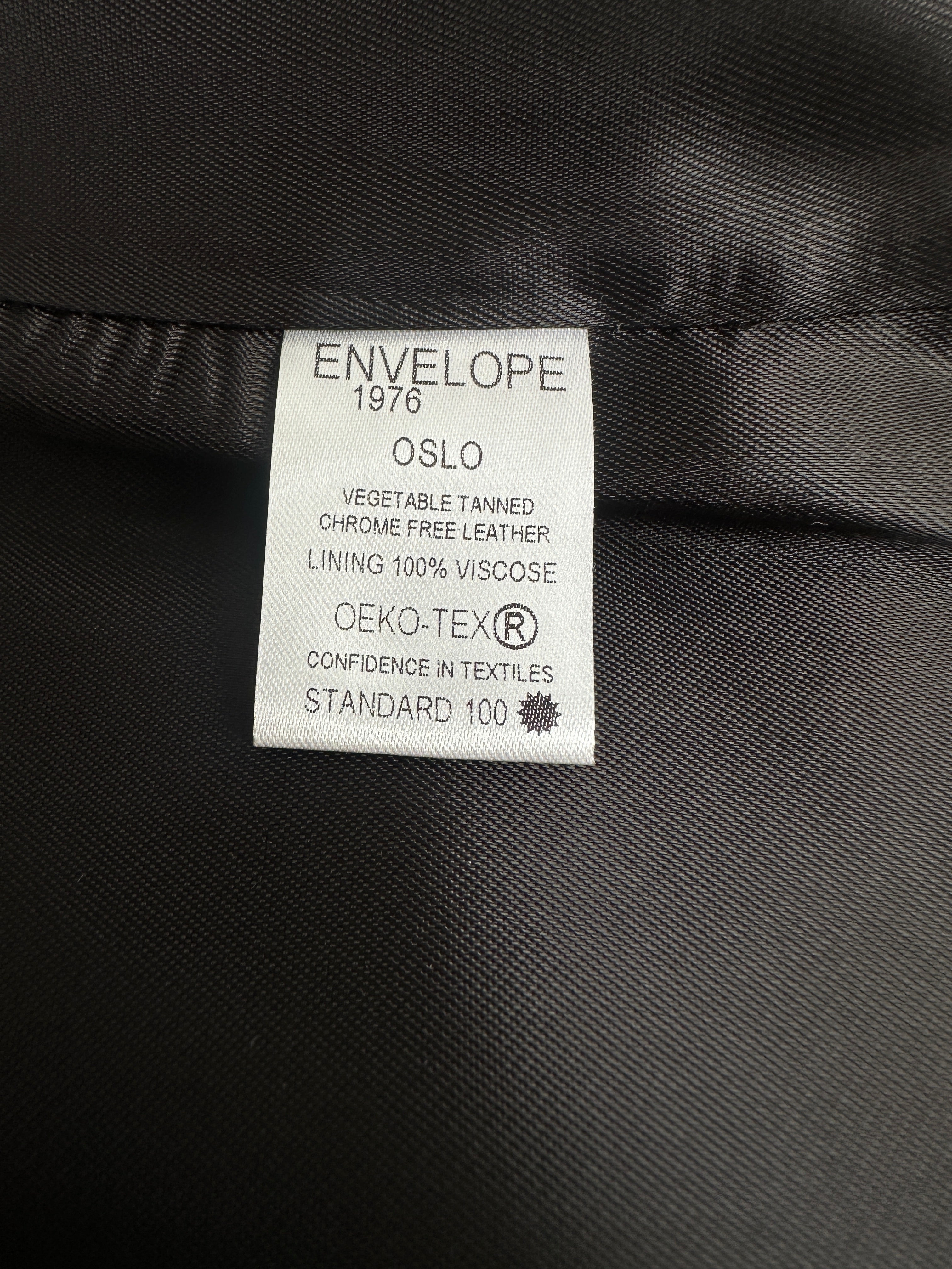 Envelope 1976 Oslo black leather tailored pants - size 40