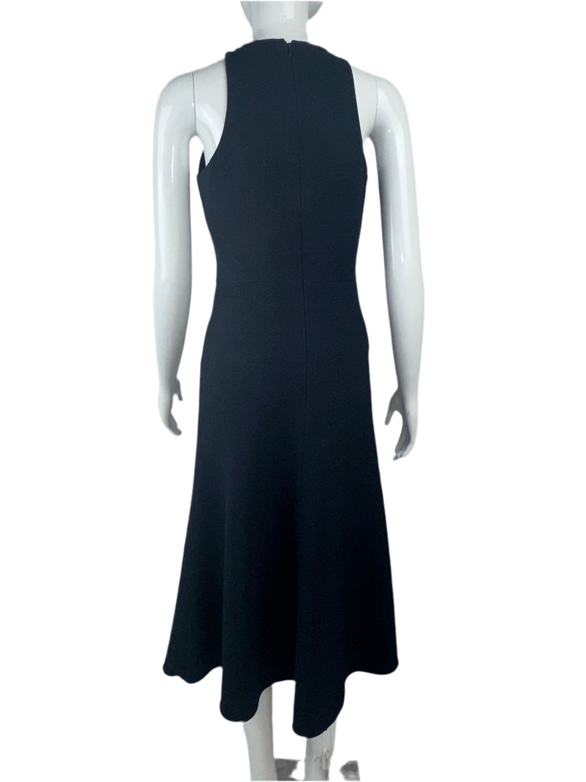 Dior sleeveless midnight blue dress in wool/silk  - size 36 FR