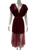 Elisabetta Franchi burgundy cocktail dress - size 40IT