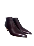 Dior Burgundy leather pointed toe ankle boots - size 36.5