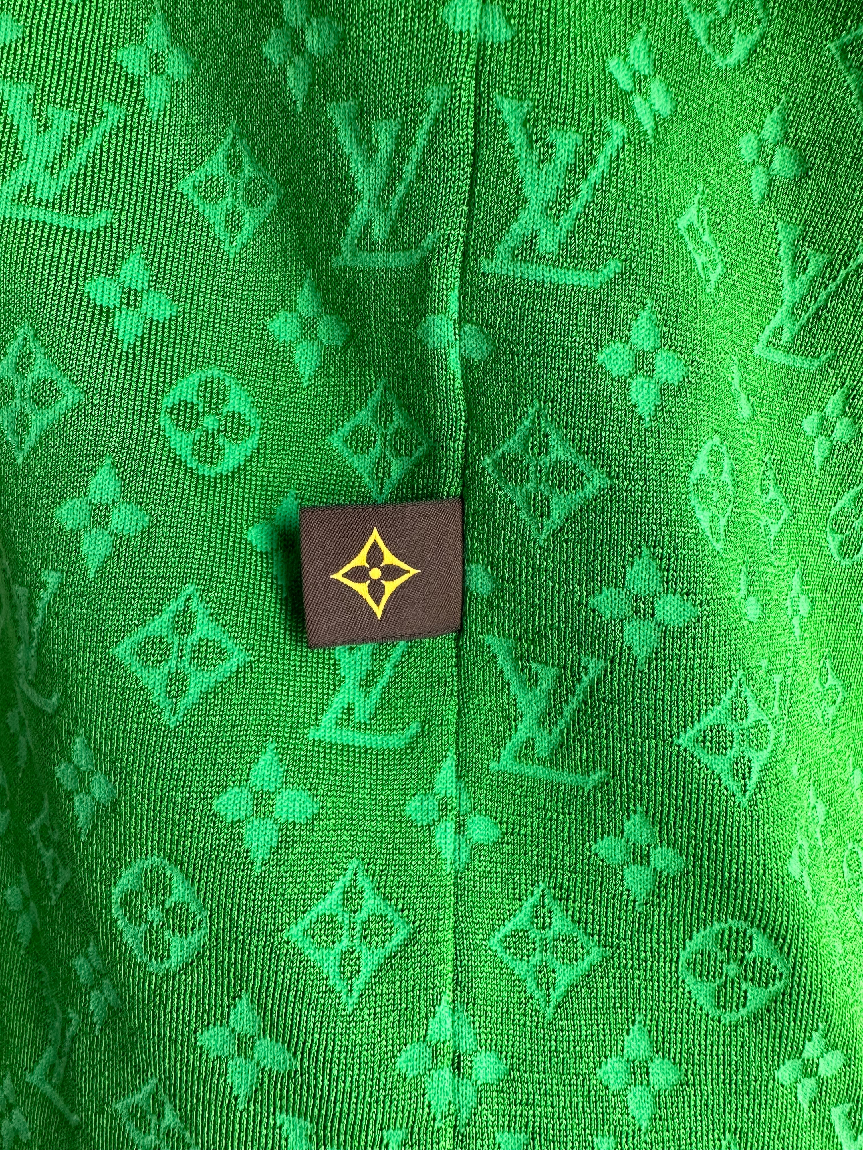 Louis Vuitton green monogrammed dress - size 34