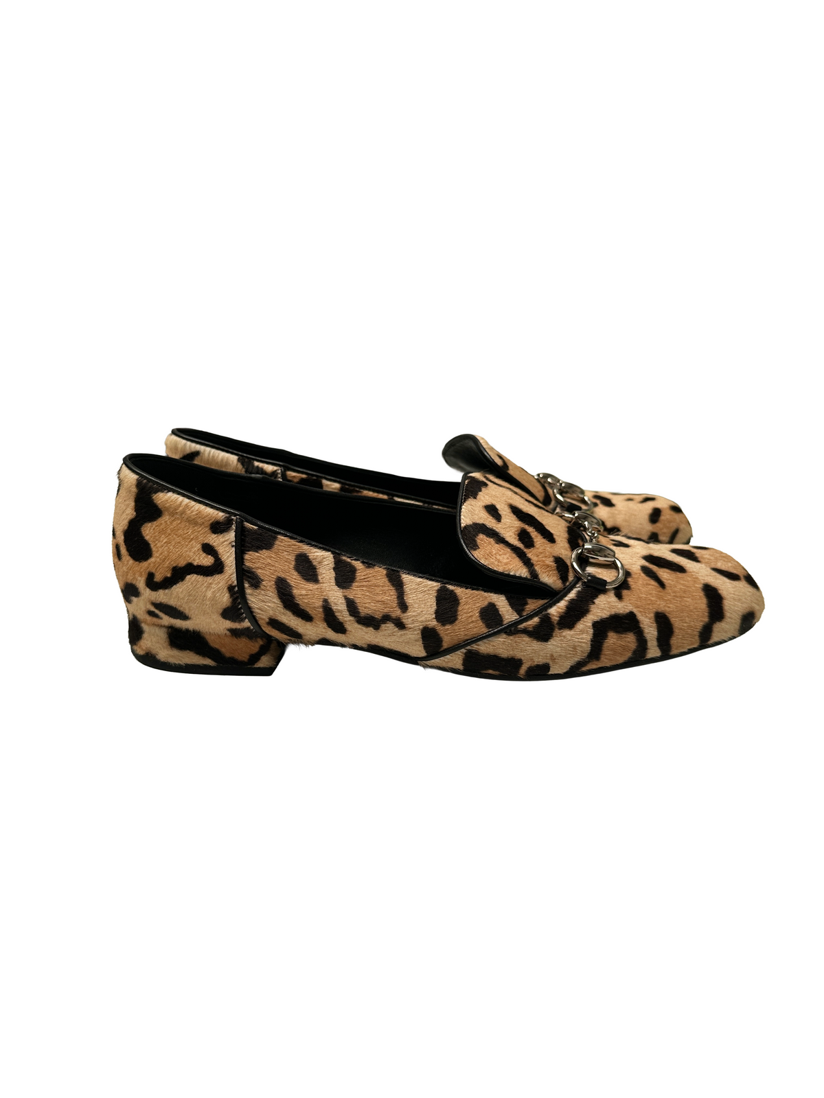 Gucci Horsebit leopard print loafer - size 39.5