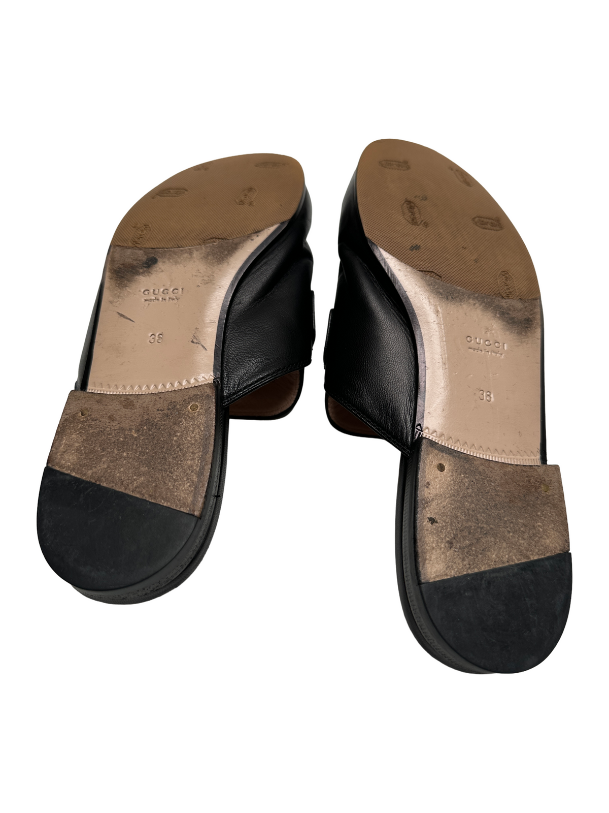 Gucci Princetown black mules - size 38
