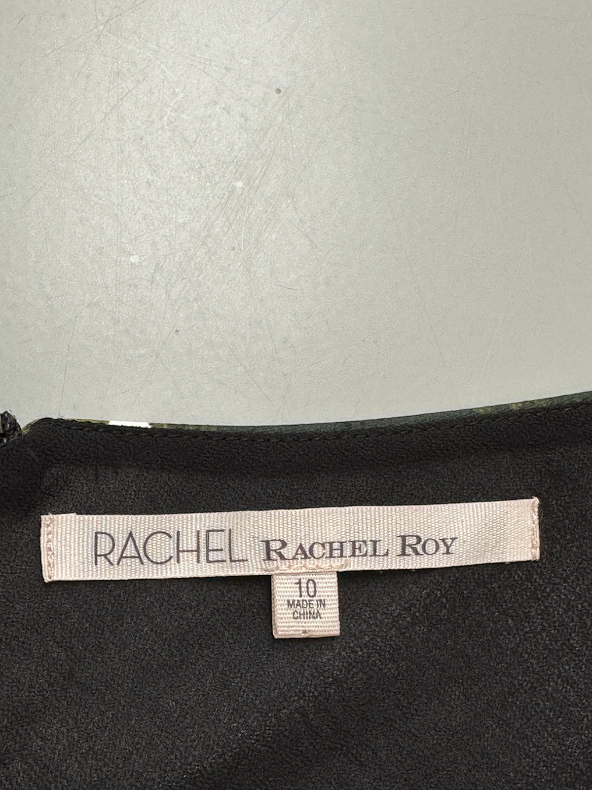 Rachel Roy asymmetrical stripes and floral dress - size 42