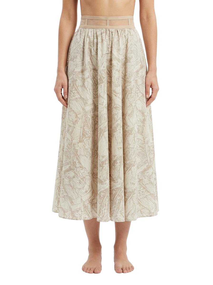 Dior cream pleated long skirt - size 40