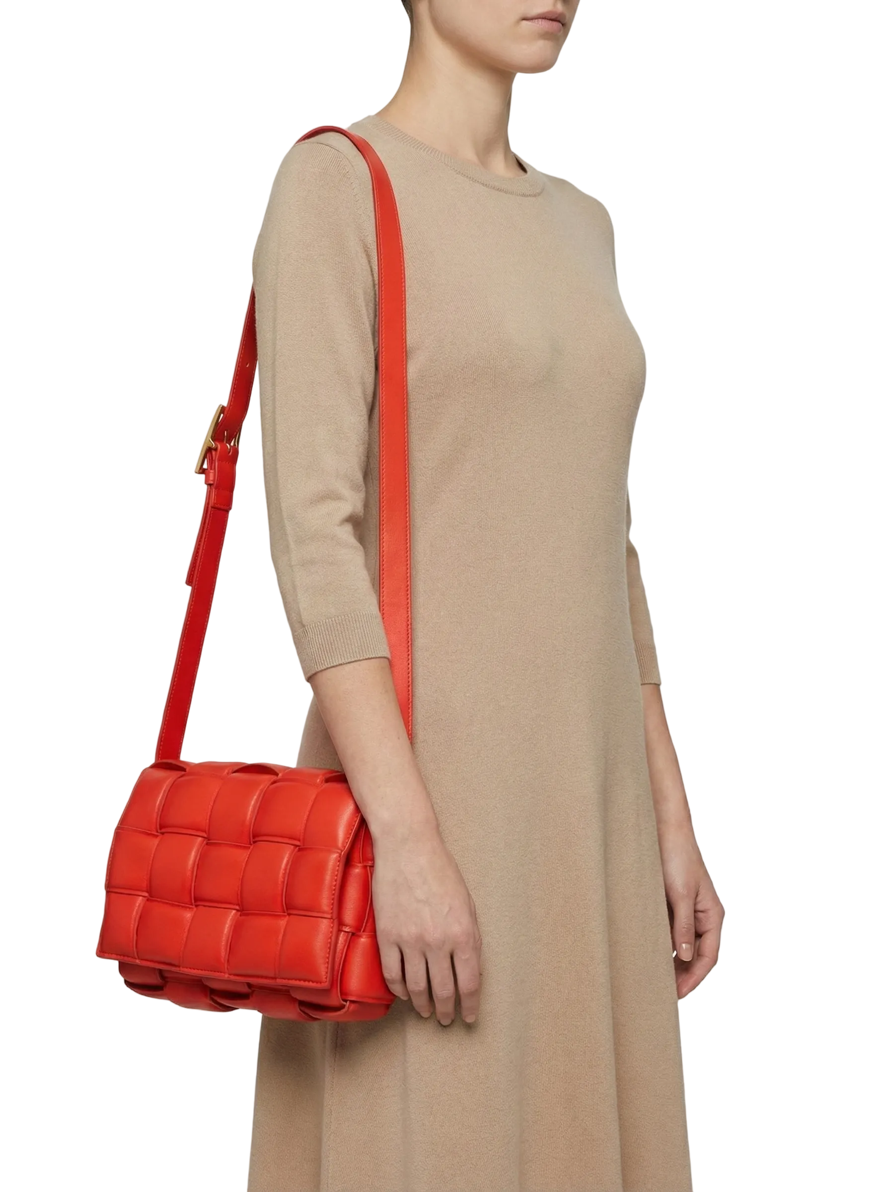 Bottega Veneta padded cassette bag orange leather