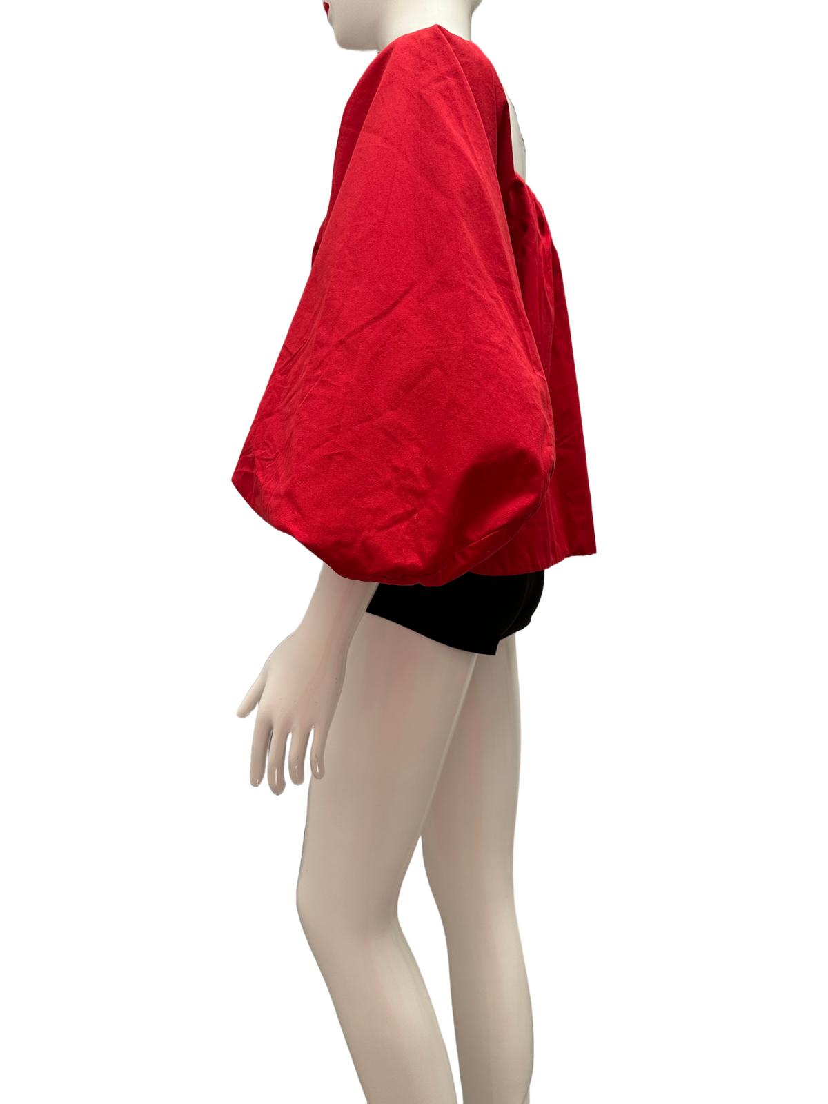 Rosie Assoulin red top with puffed sleeves - size 36