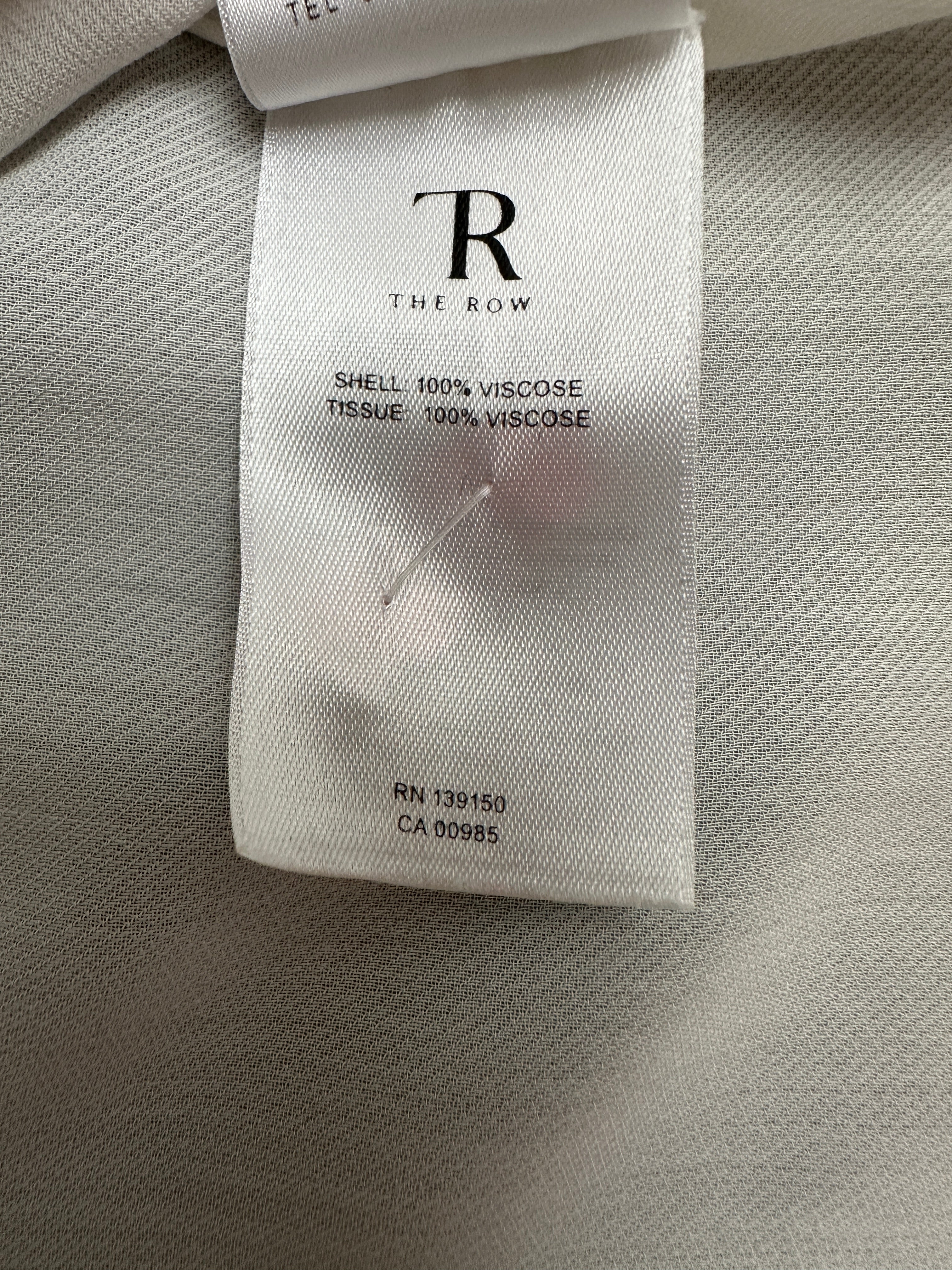 The Row ivory fluid viscose shirt - size S