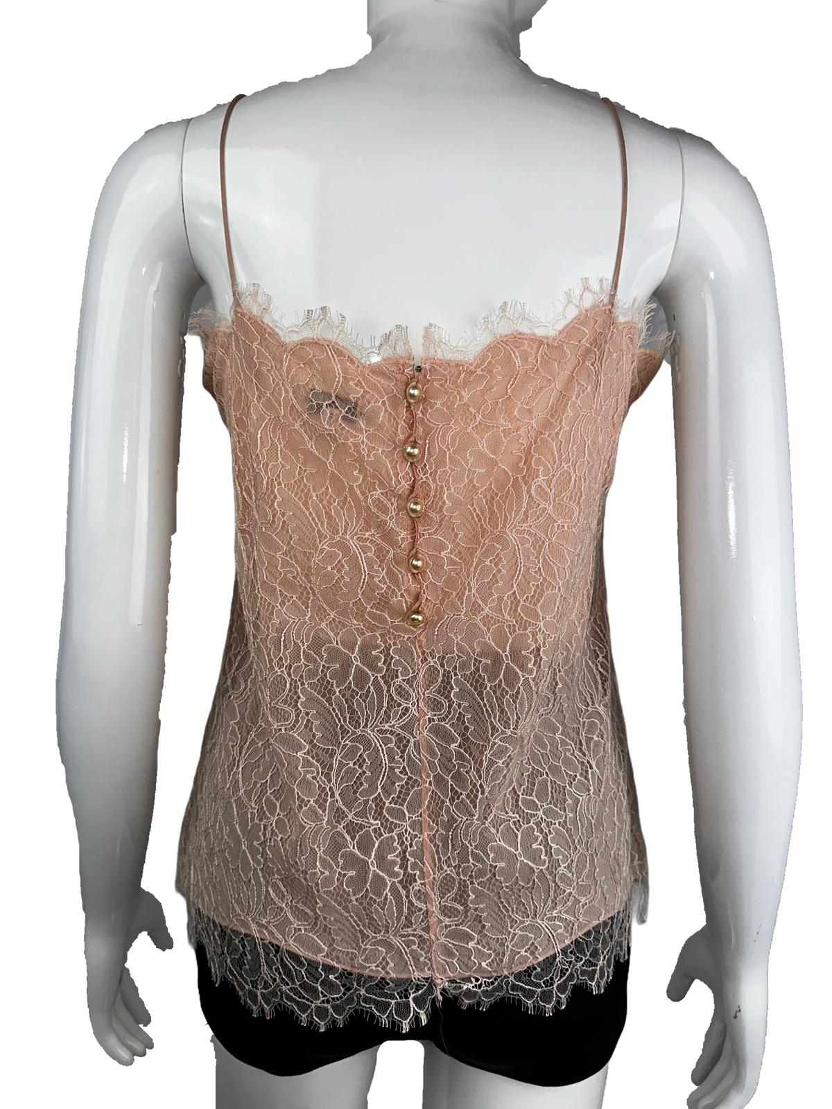 Chanel pink lace tee shirt - size 34