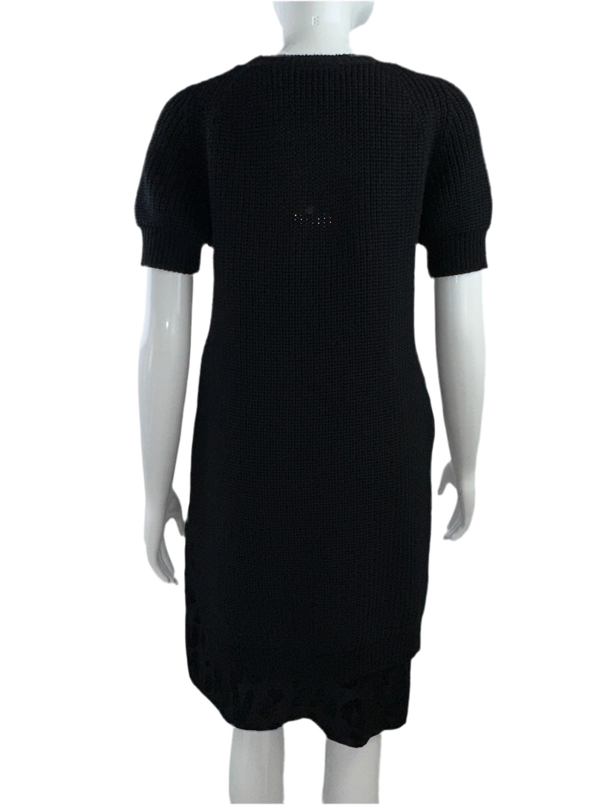 Louis Vuitton black wool dress with exposed side lining - size 34