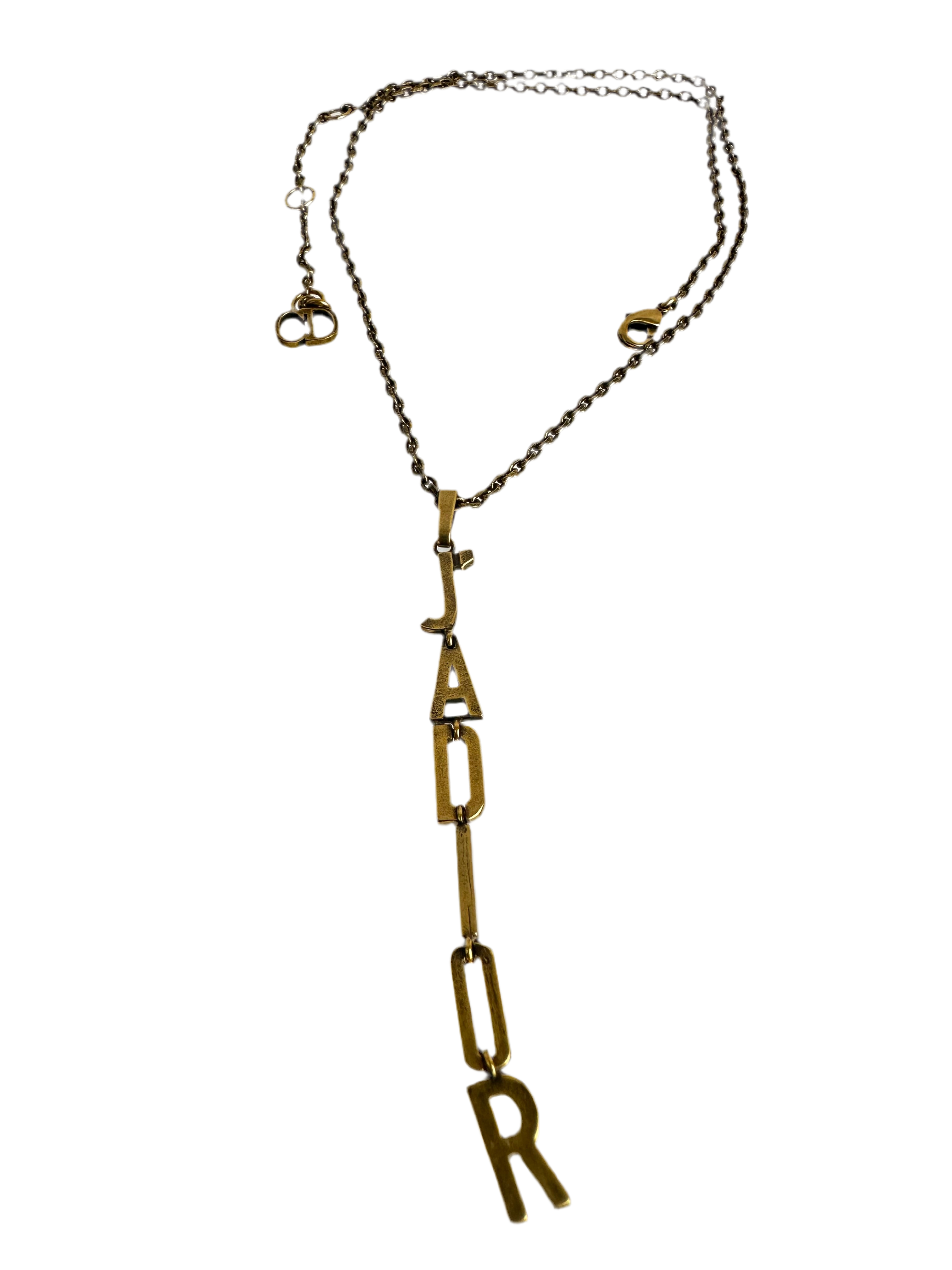 Dior necklace J'adior letter age gold