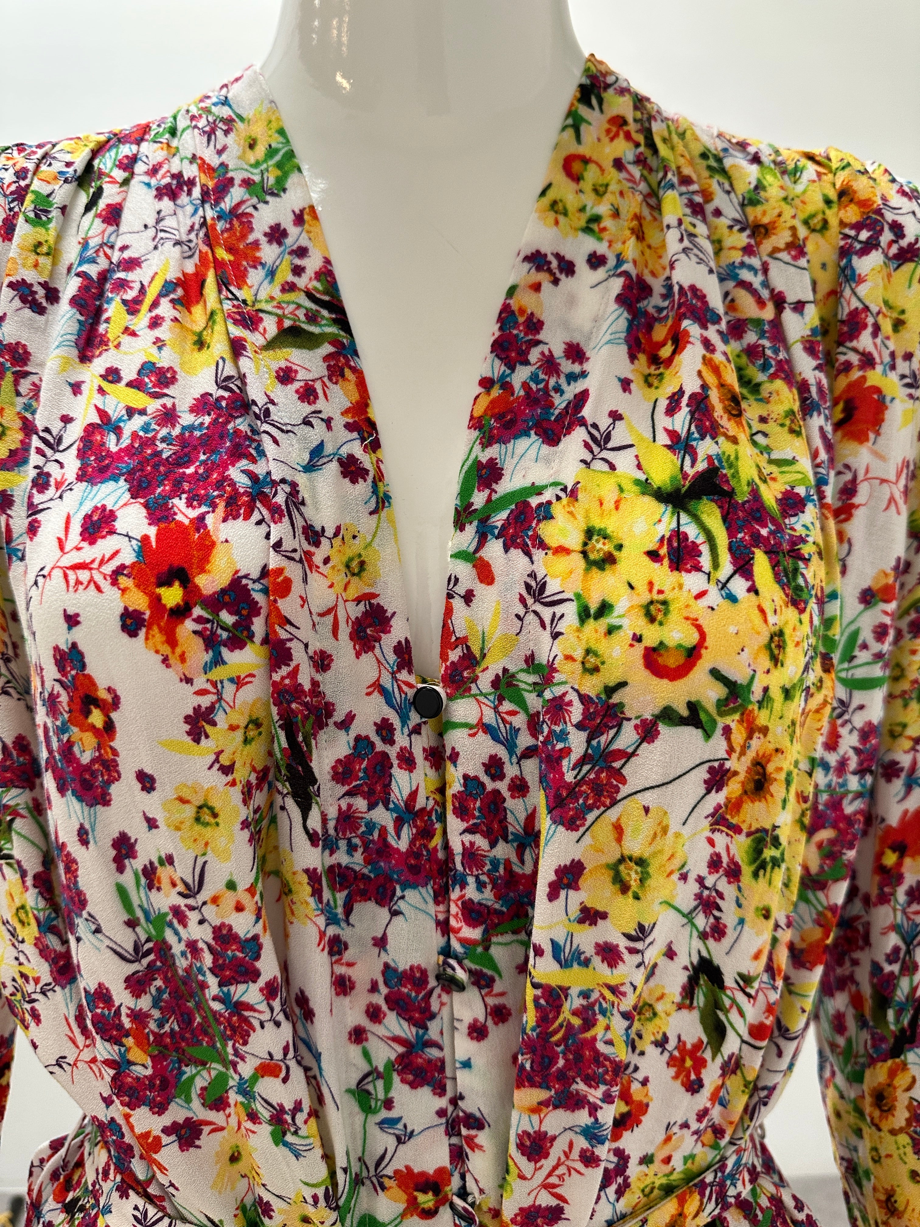 Roseanna colorful floral dress with belt - size 36