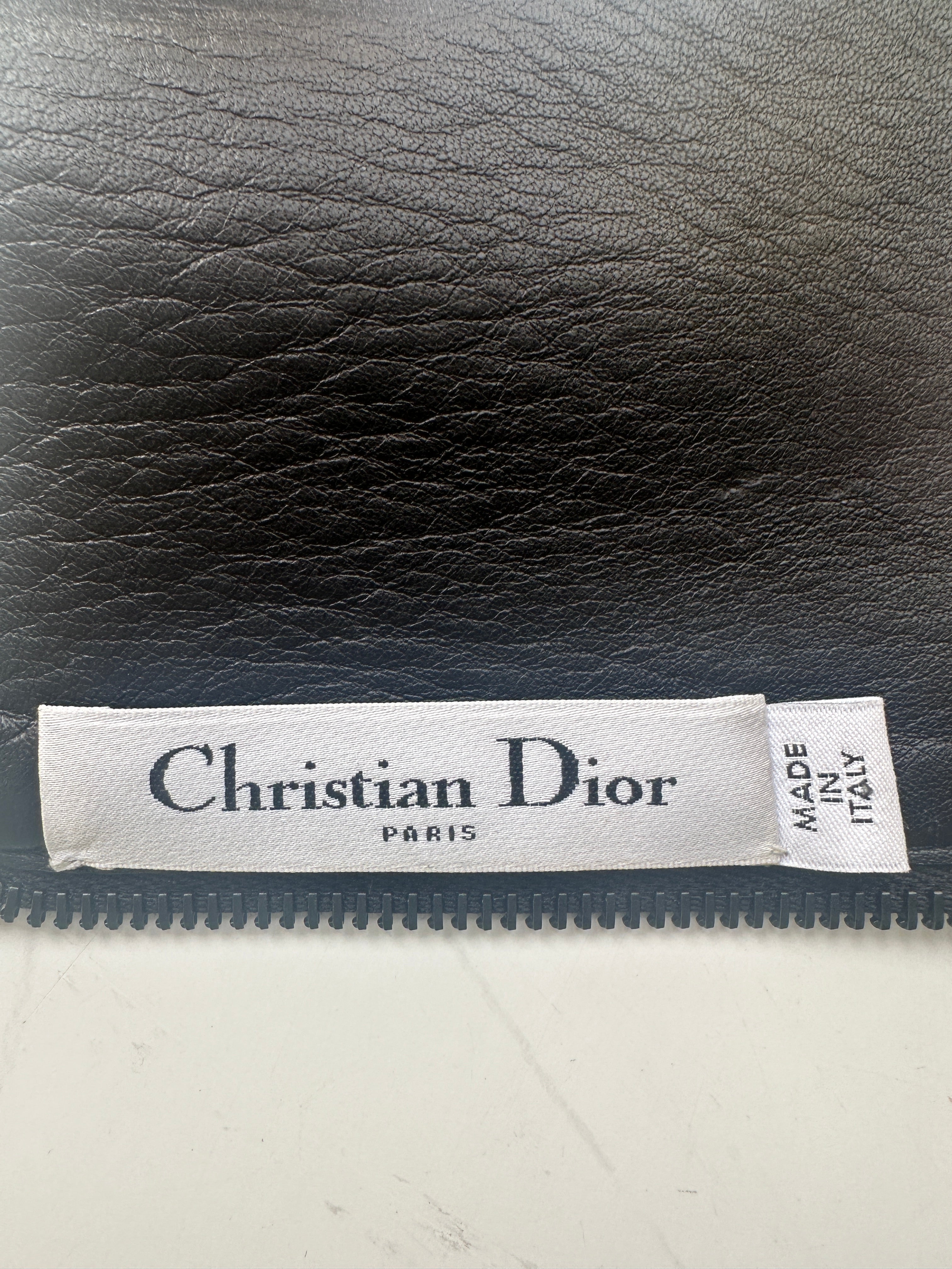 Dior black leather halter top - size 38