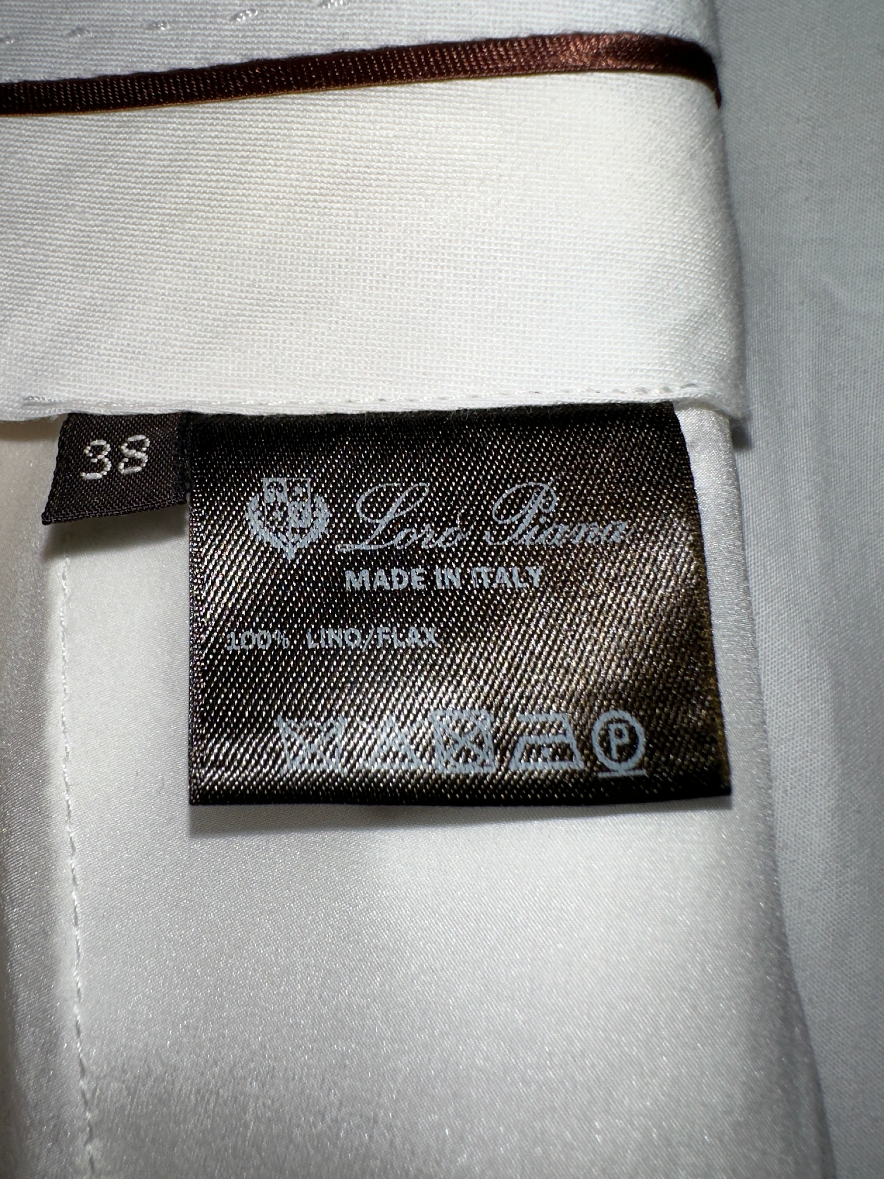 Loro Piana white straight-leg pants - size 38