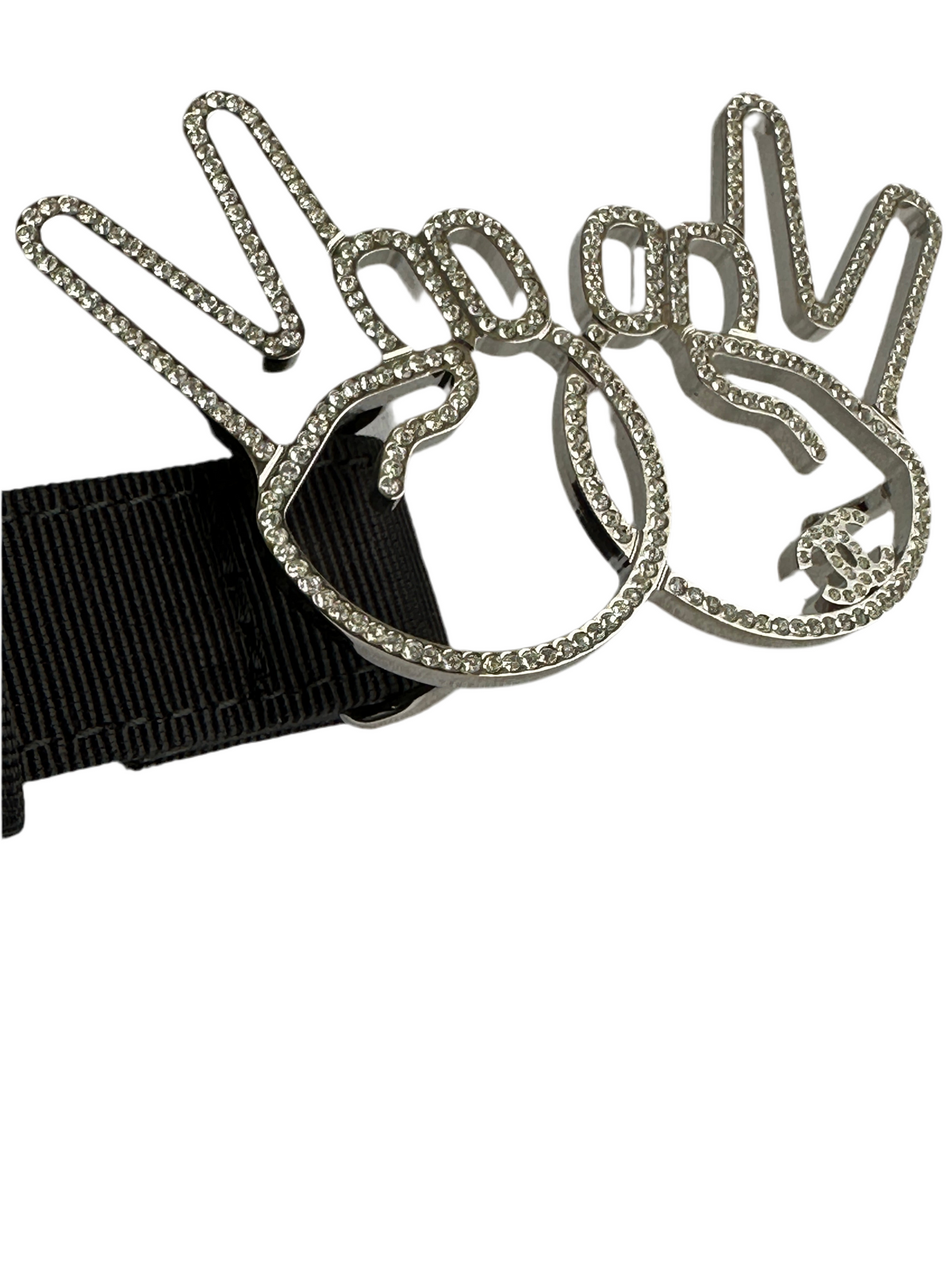 Chanel leather women belt with strass (modified for tiny waist up to 70cm )