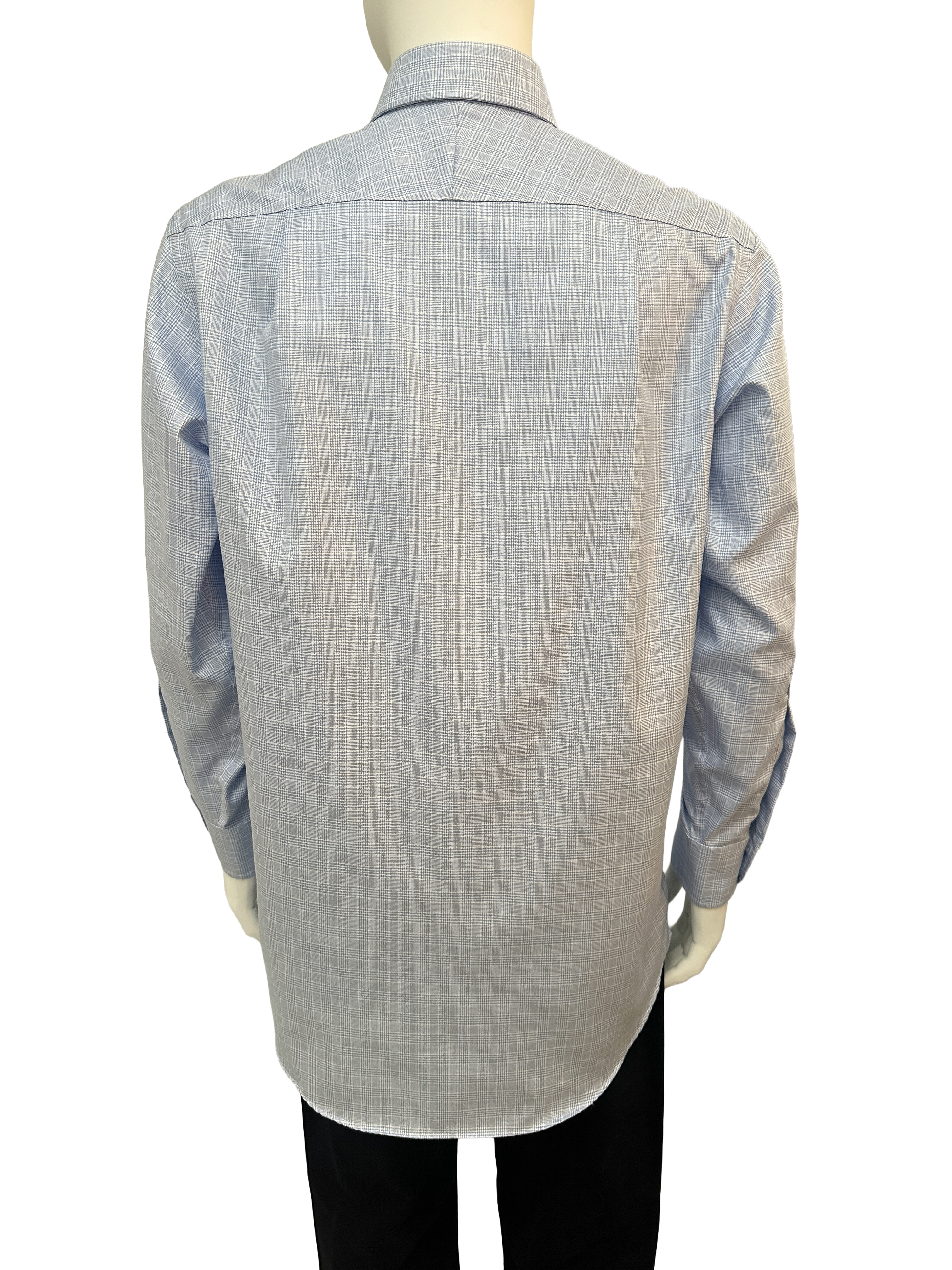 Charles Tyrwhitt blue check non-iron dress shirt - size L