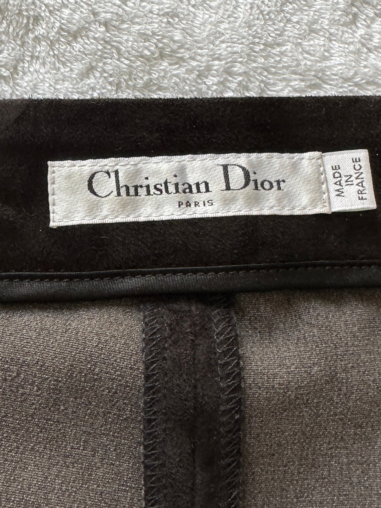 Dior black suede slim-fit pants - size 36