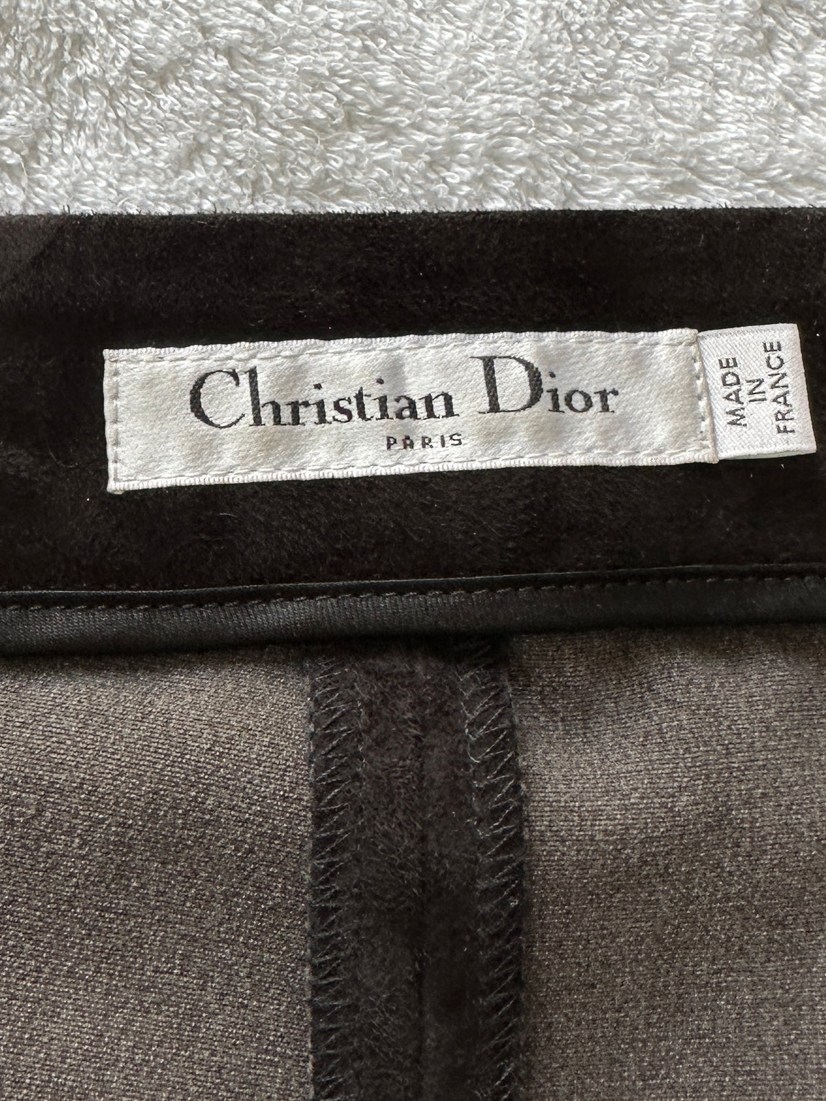 Dior black suede slim-fit pants - size 36