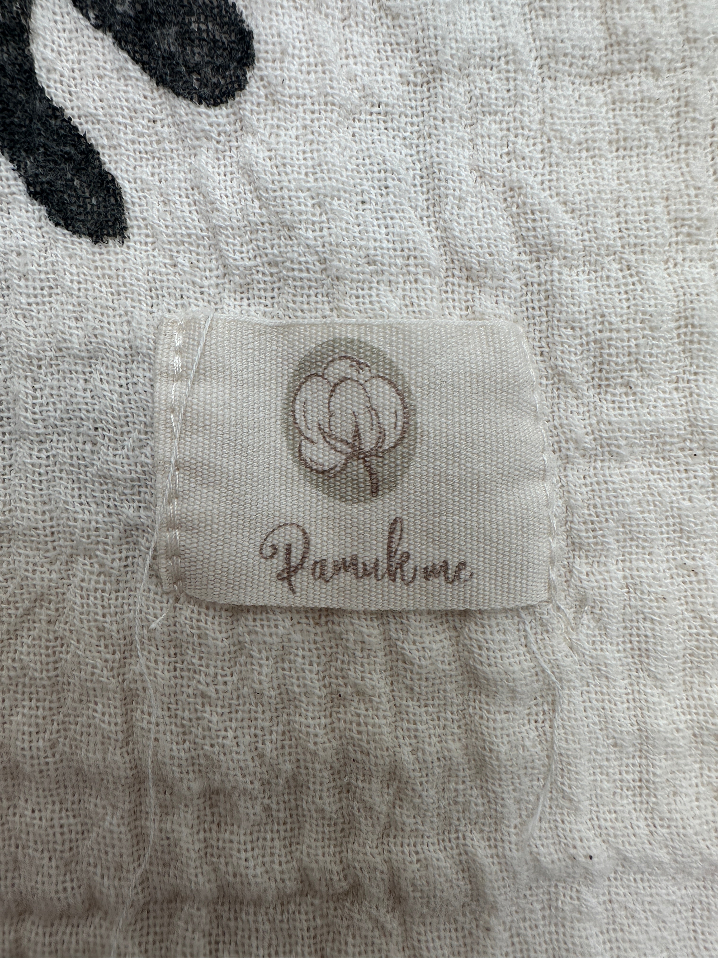 Pamuk me evil eye cotton hooded poncho - size TU