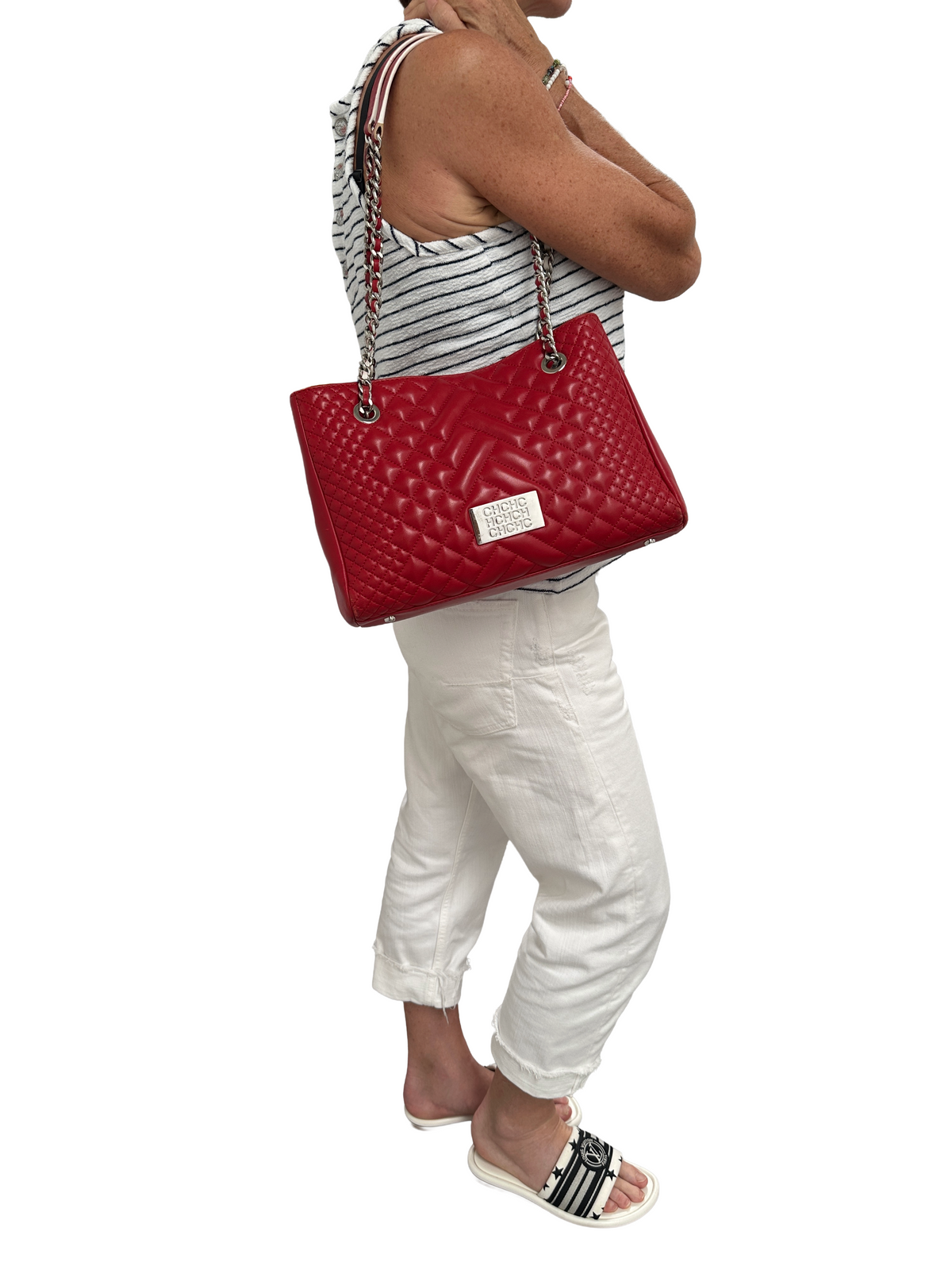 Carolina Herrera red shoulder bag