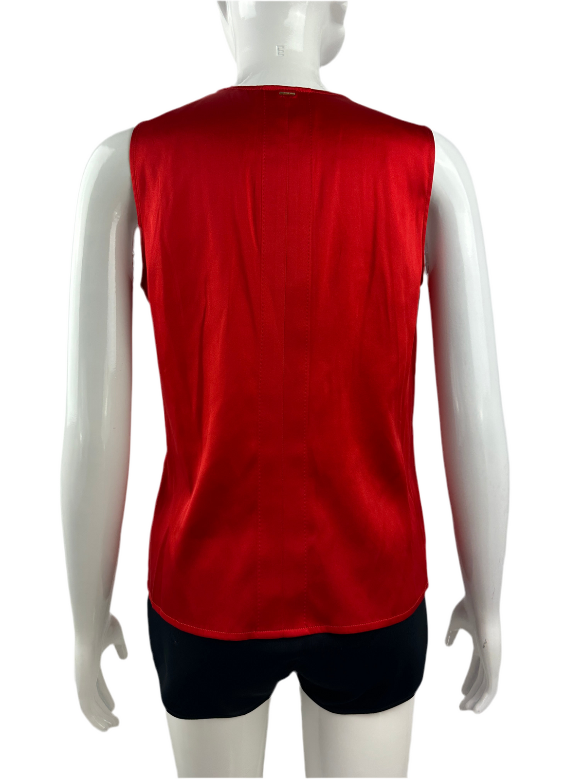 Hugo Boss sleeveless red top with neckline opening - size 36